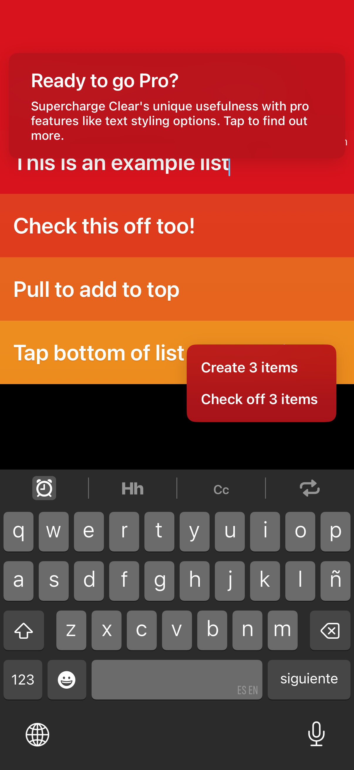 clear-todo view upgrade features