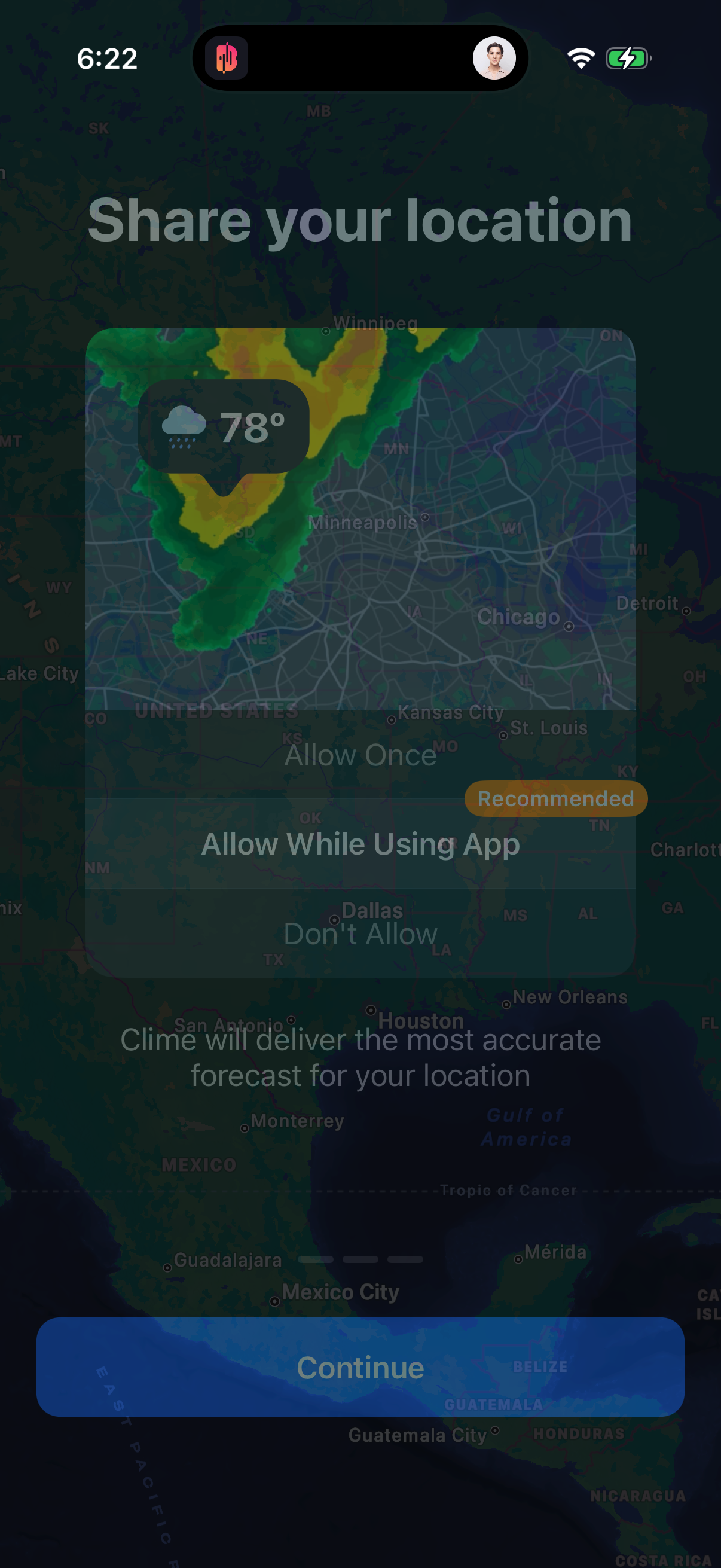 clime app screenshot 2
