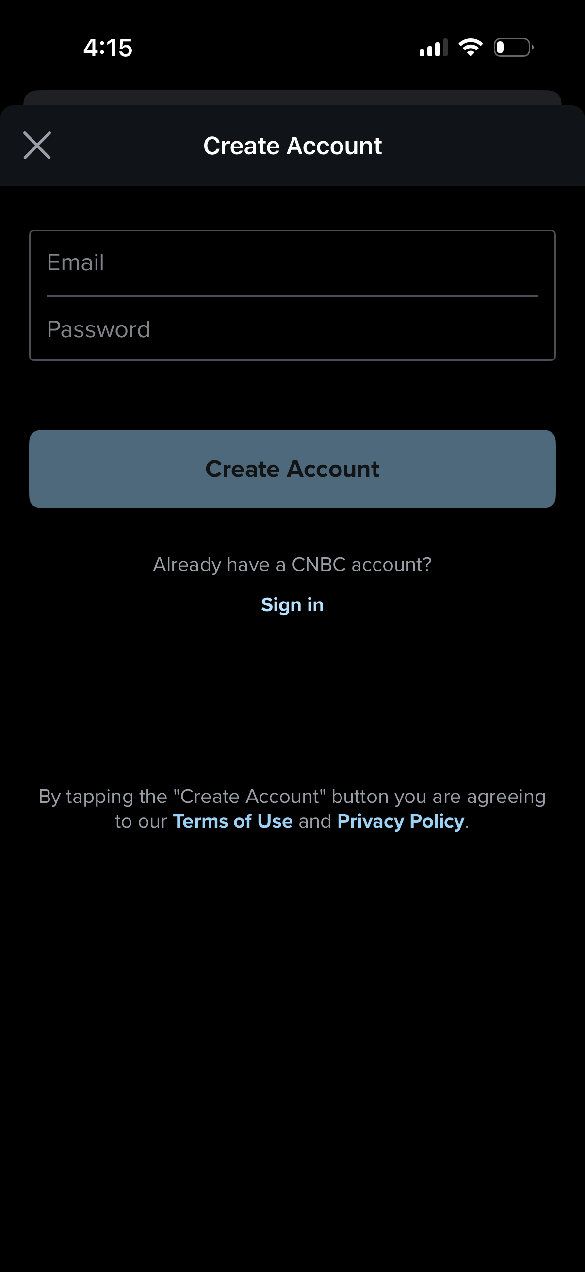 cnbc app screenshot 2