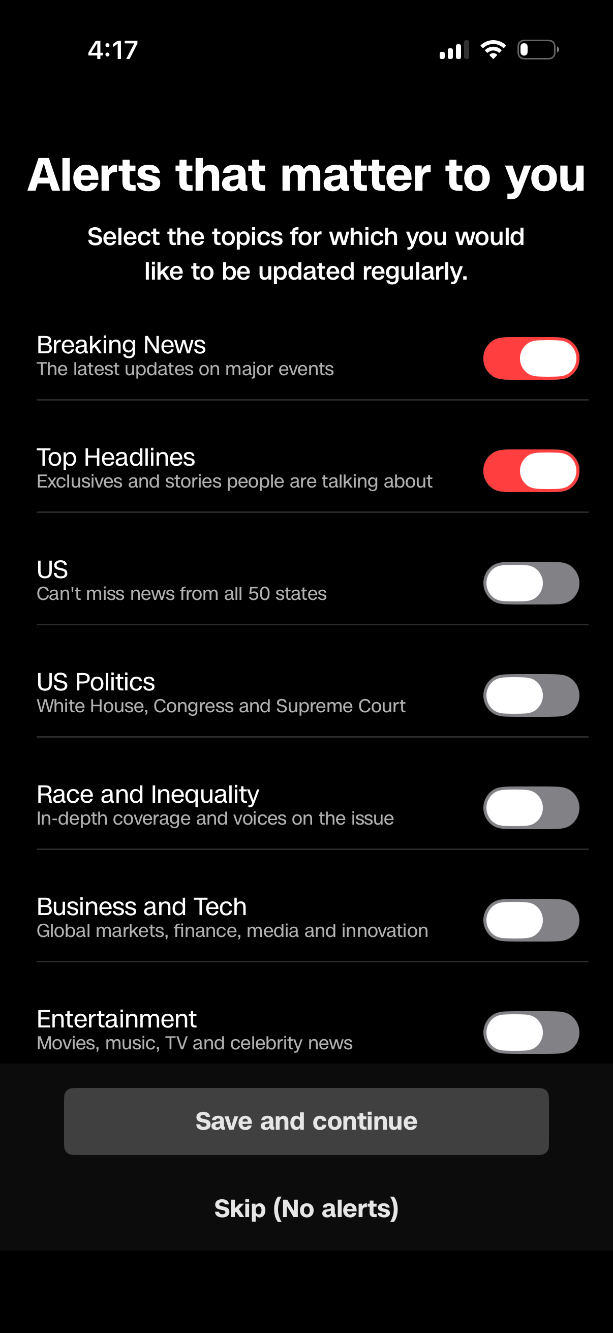 cnn app screenshot 8