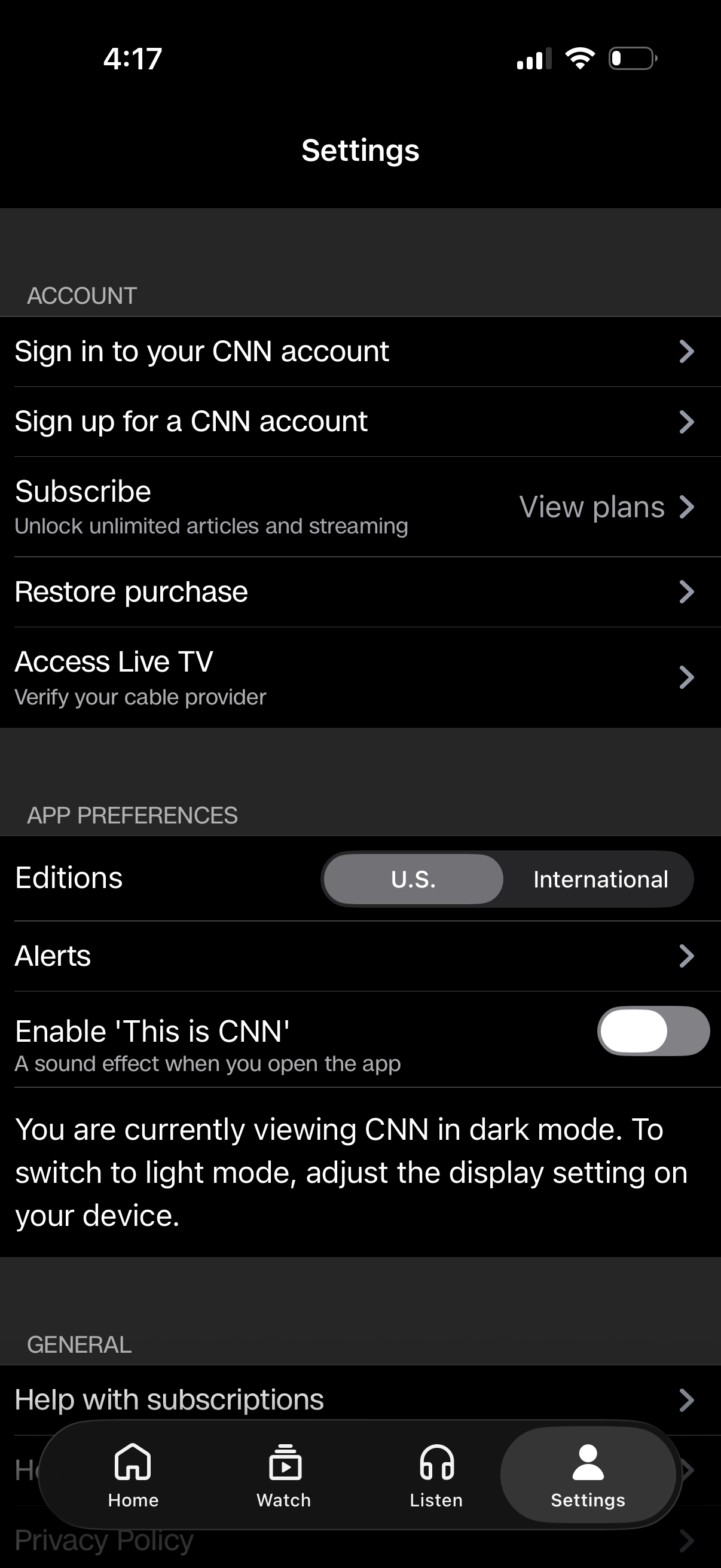 cnn app screenshot 6