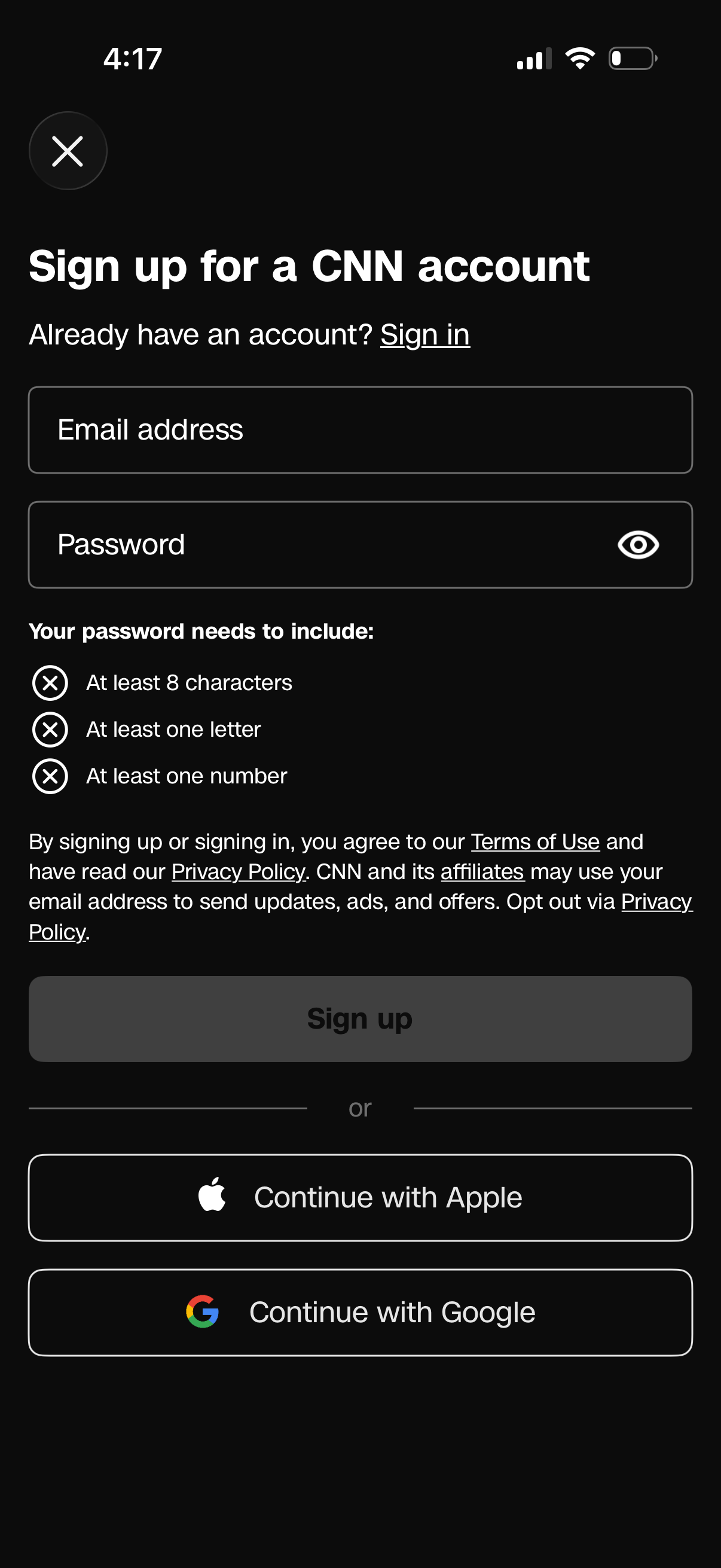 cnn app screenshot 5