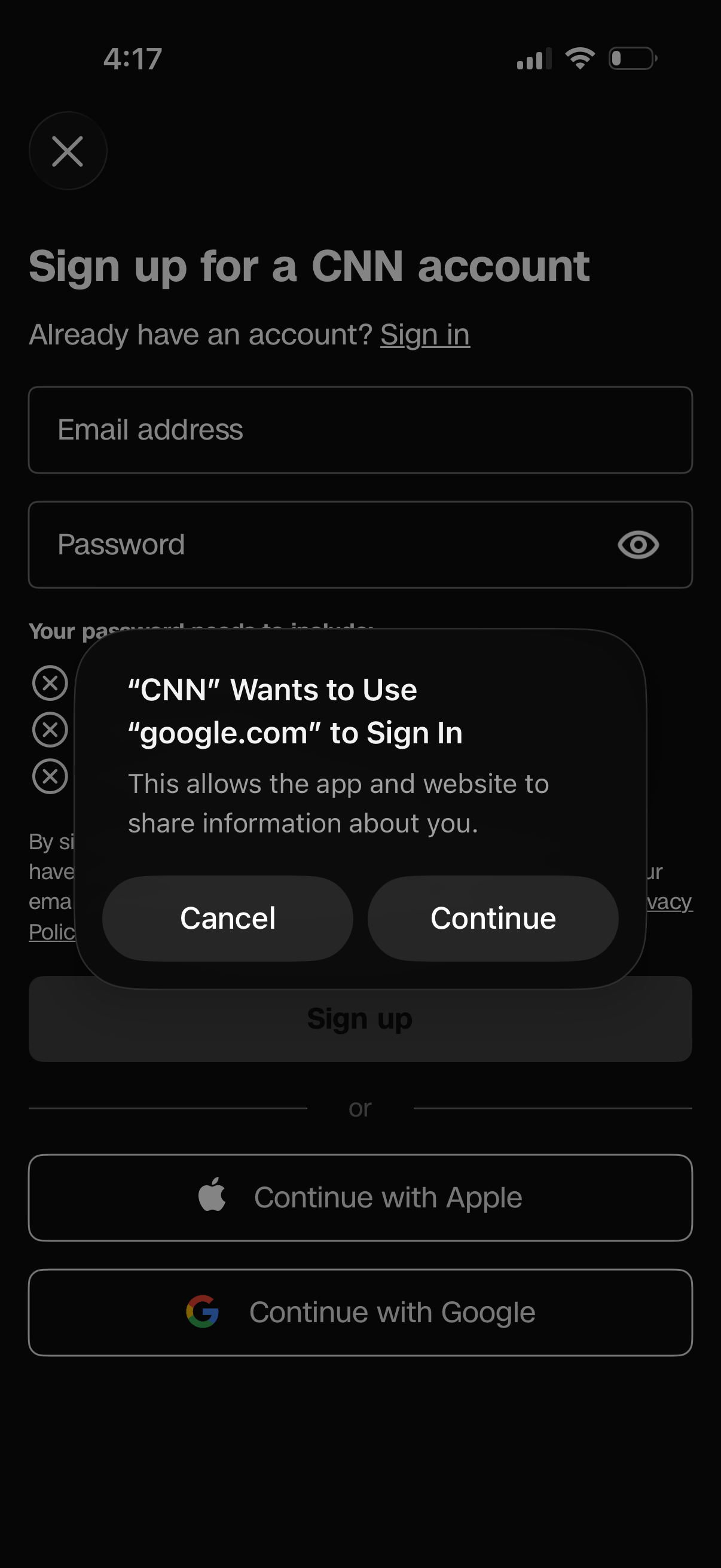 cnn app screenshot 4