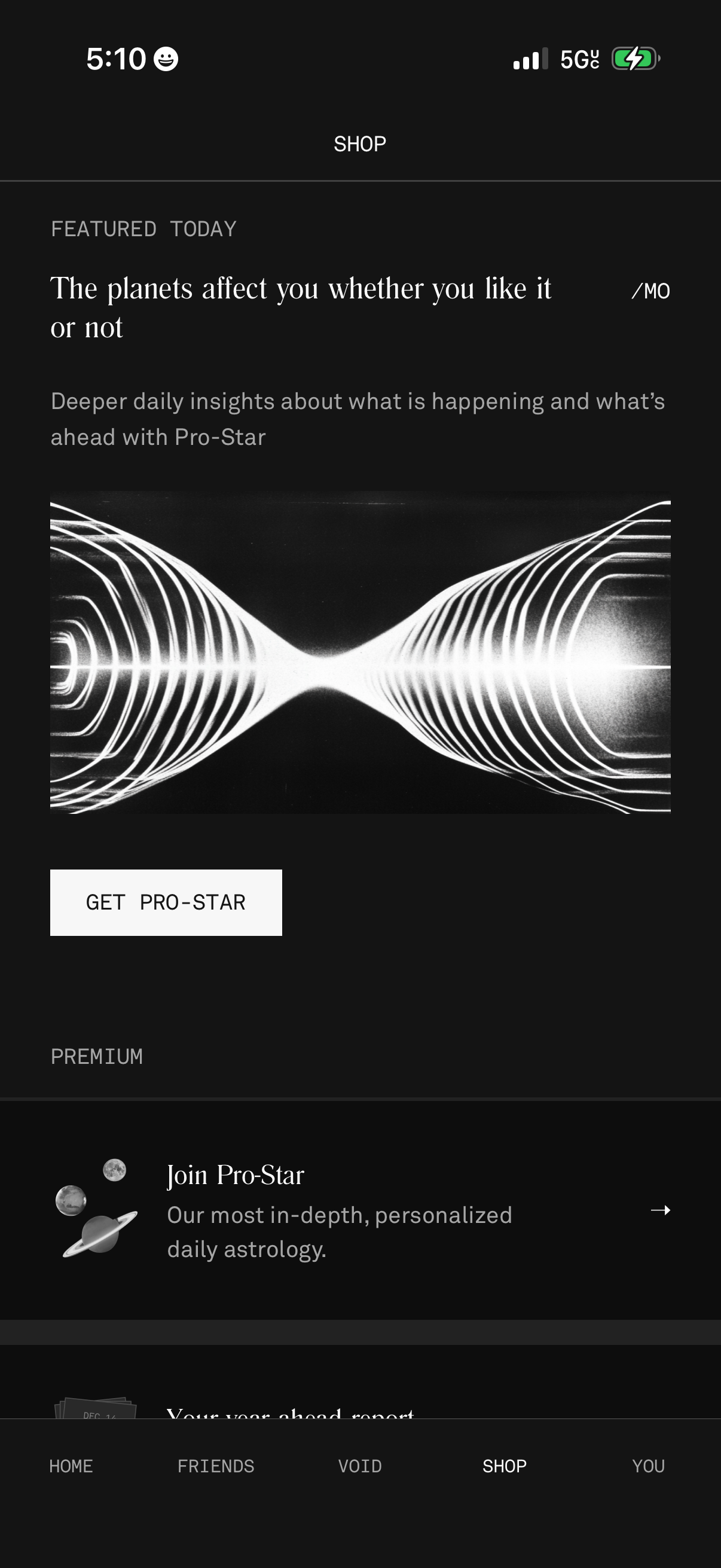 Step 1 of Co Star Shop Consumable Paywall