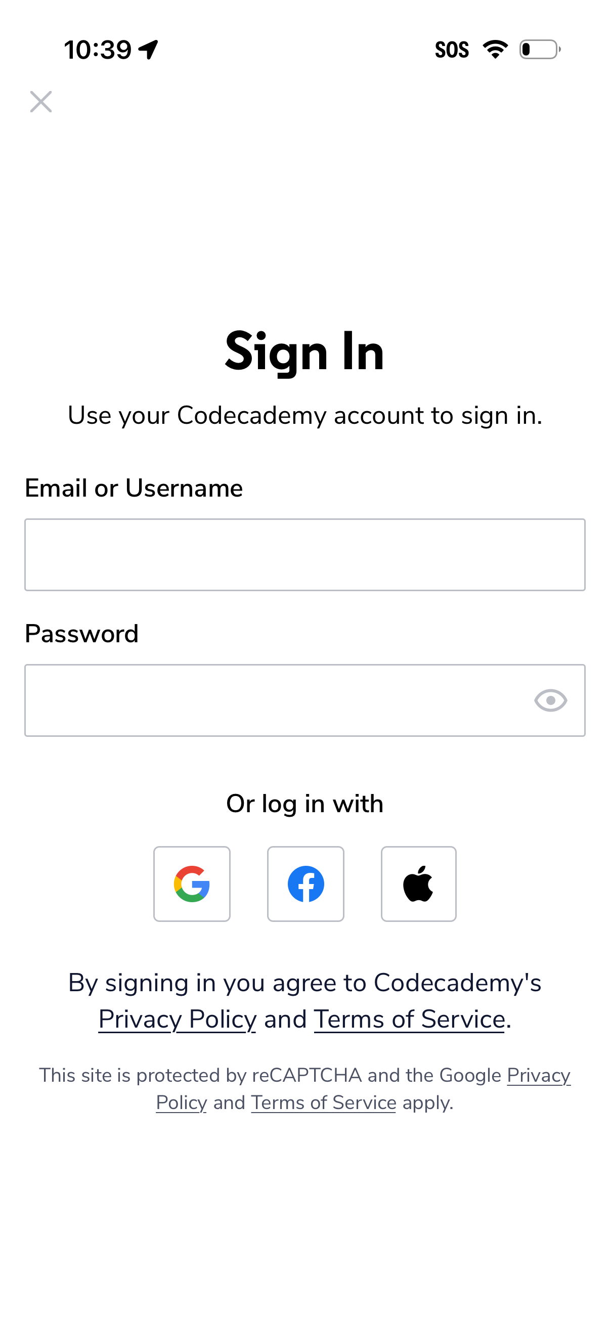 codeacademy-go app screenshot 1