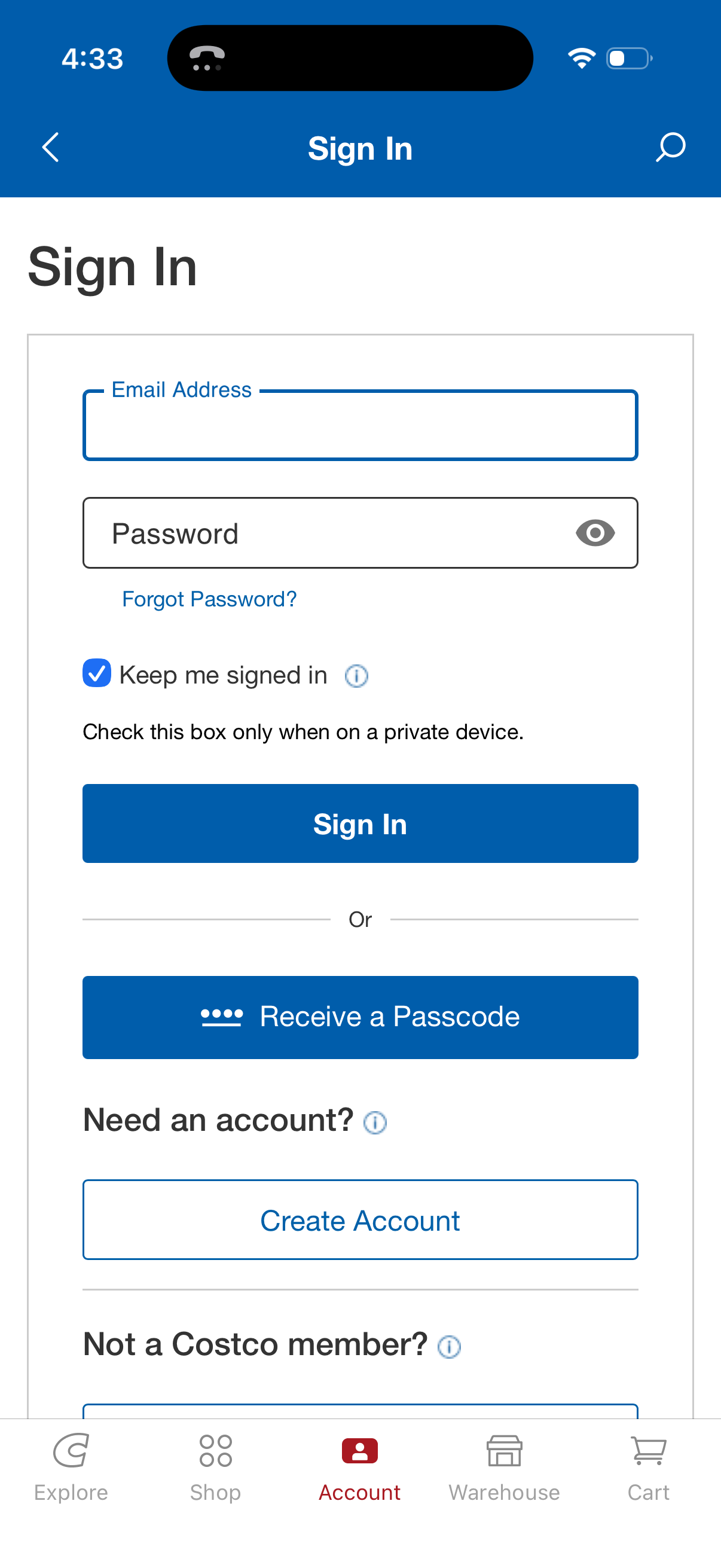 costco app screenshot 3