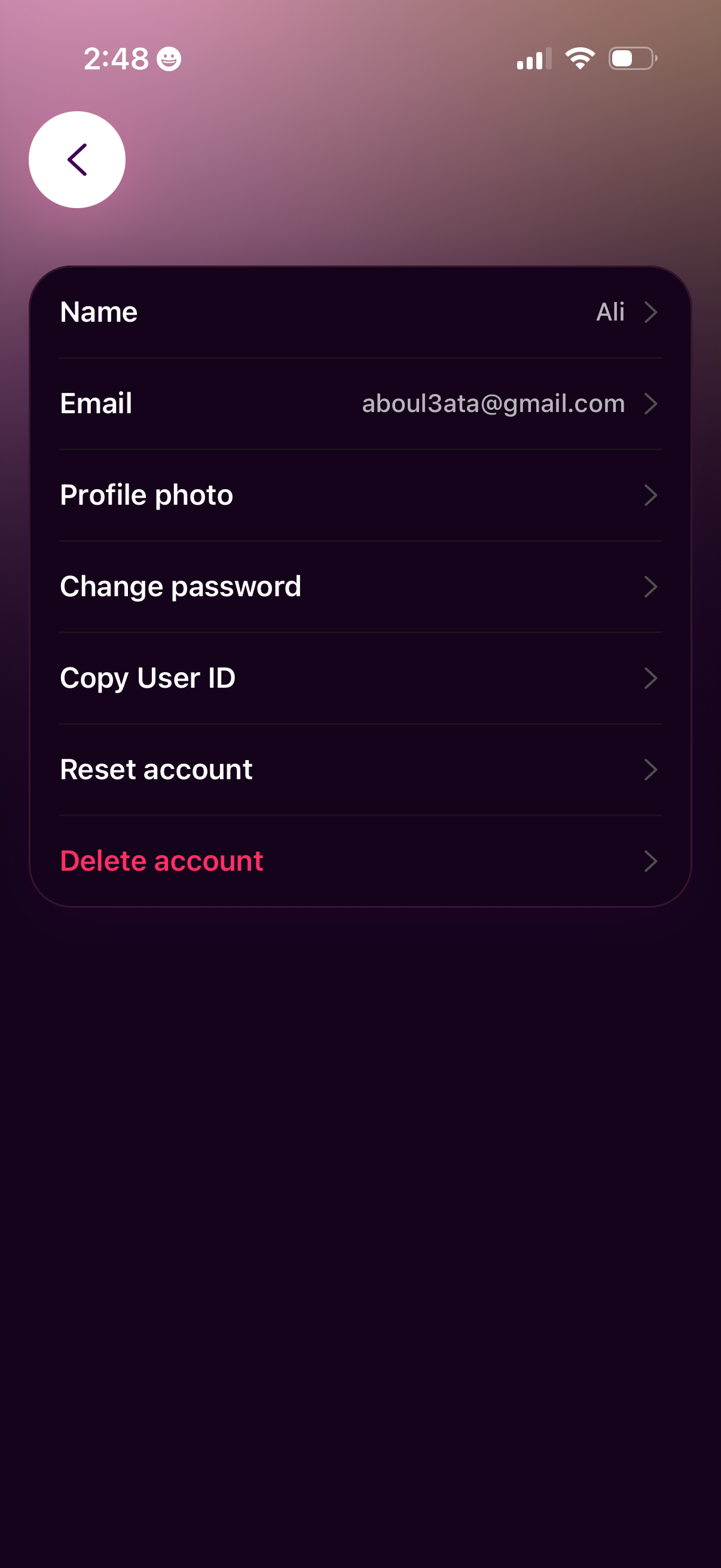 couple-joy edit profile settings