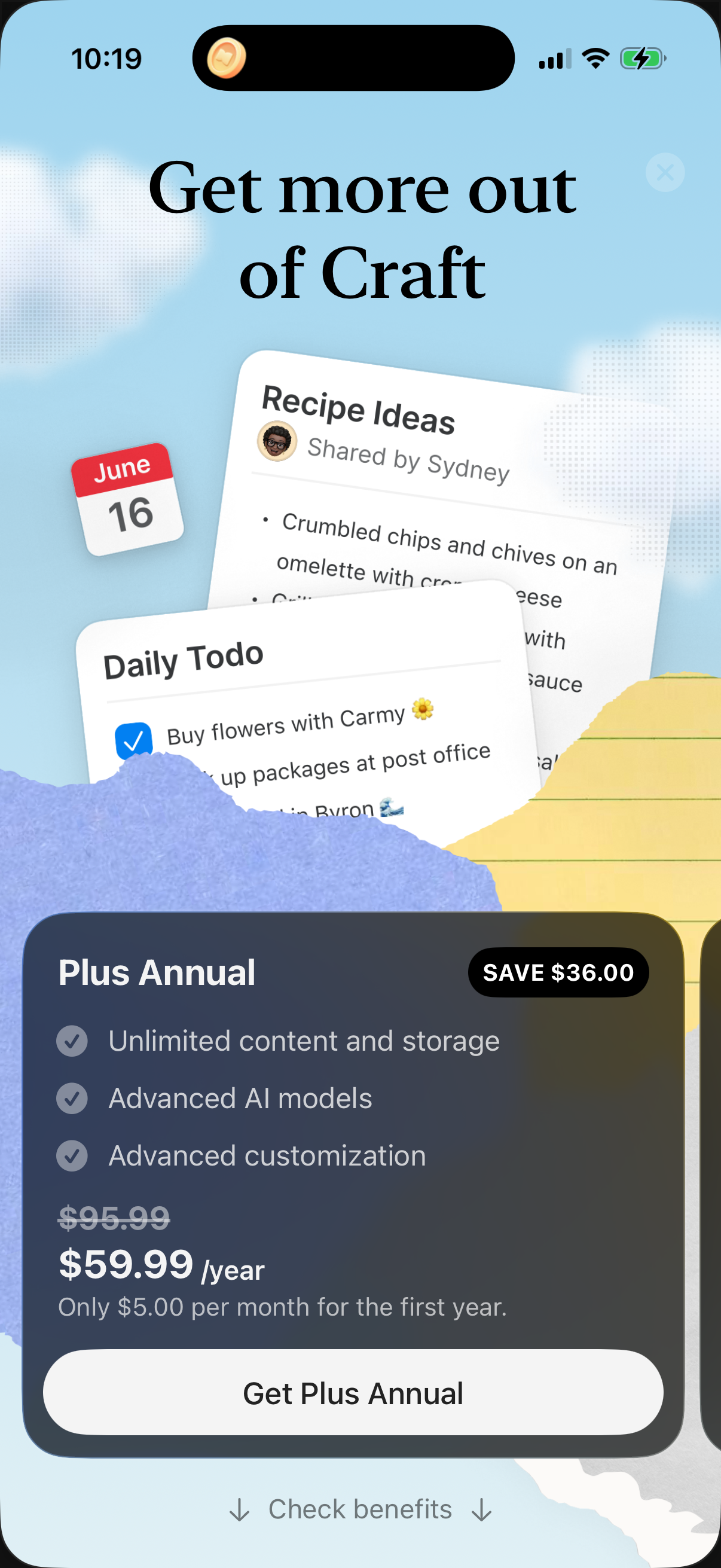 Step 1 of craft Paywall