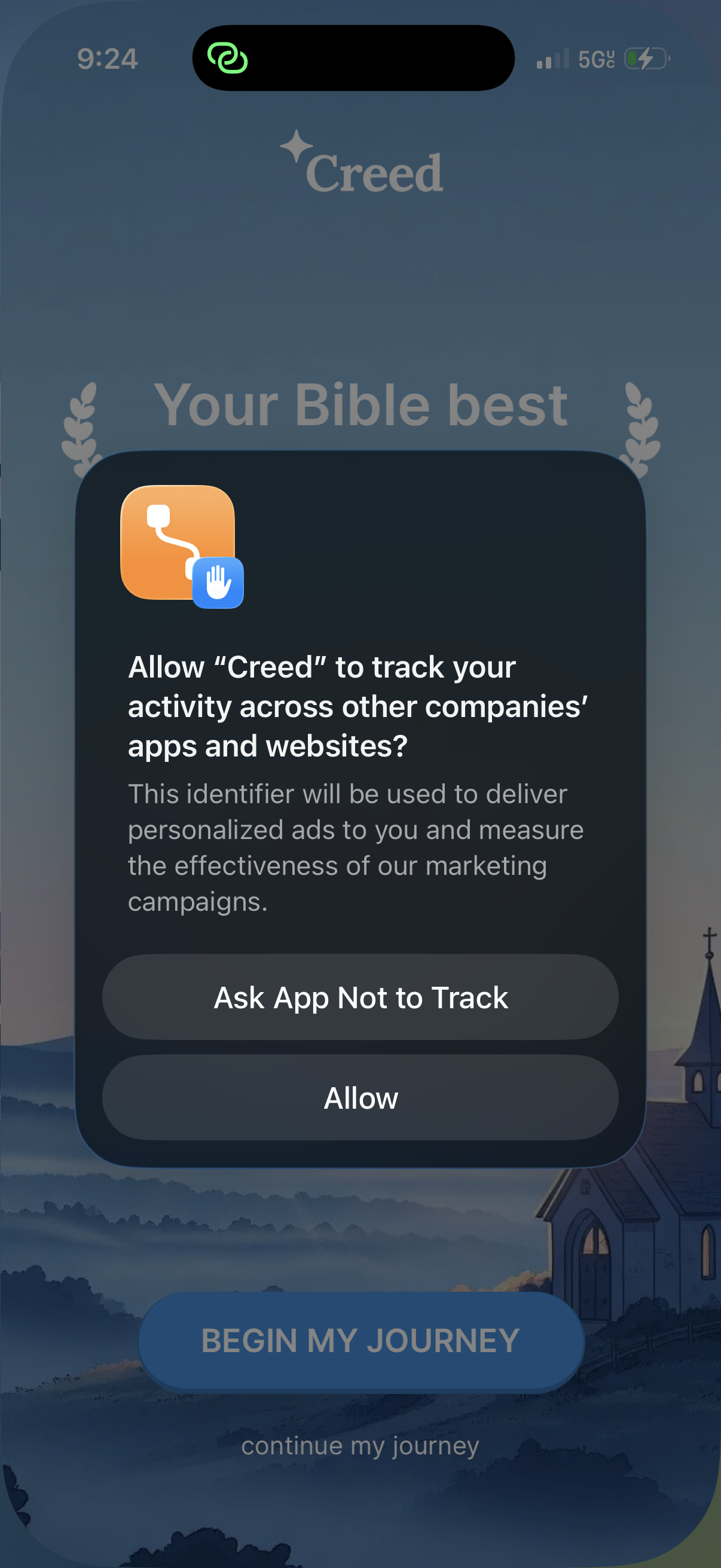 Step 2 of Creed Onboarding