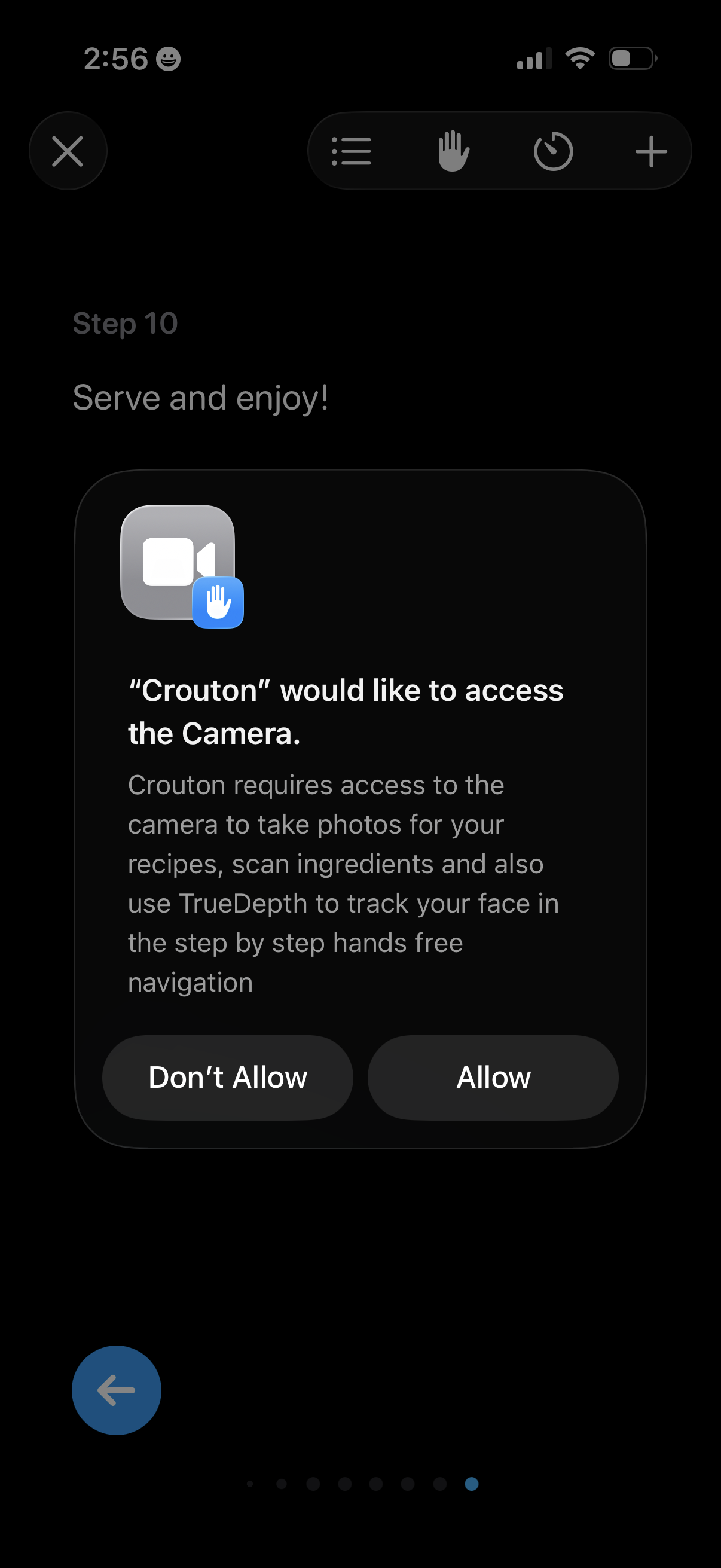 crouton enable hands free mode