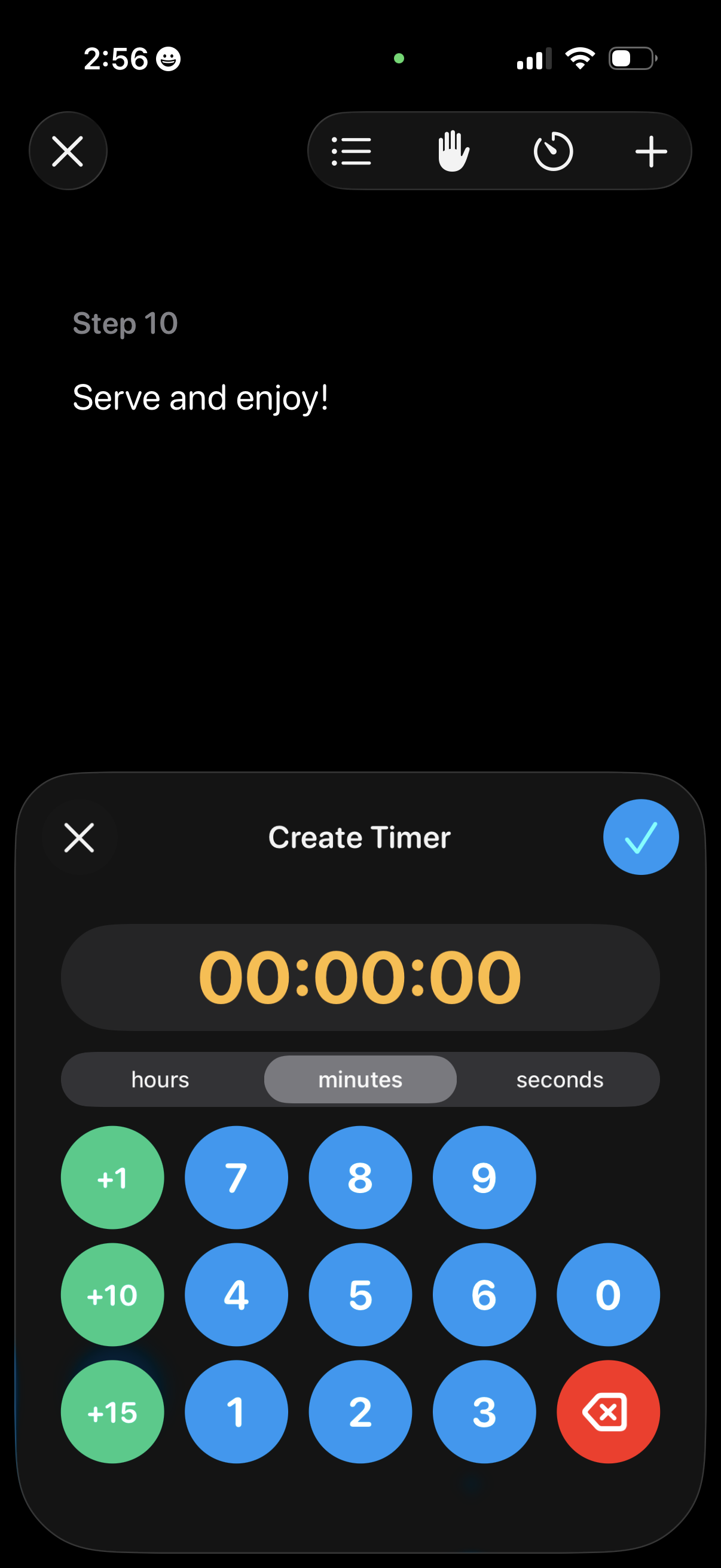 crouton set step timer