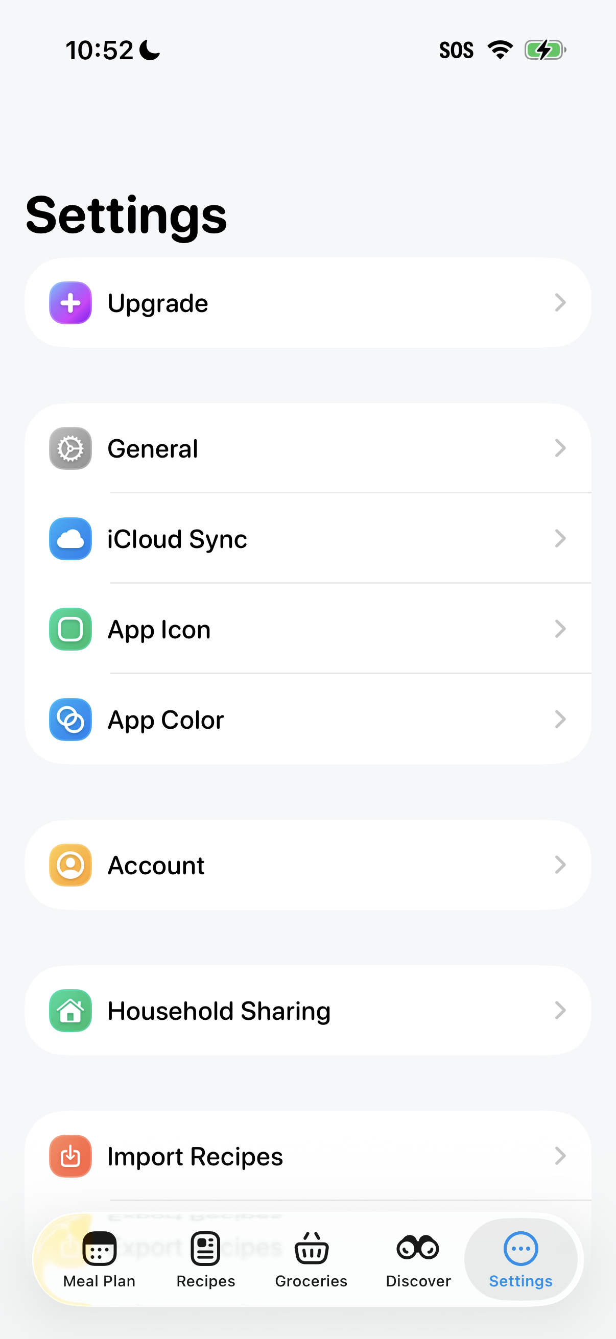 Step 1 of Crouton Settings Paywall