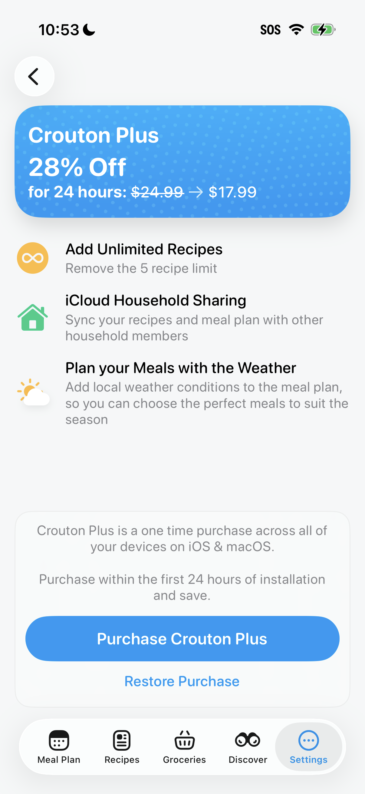 Step 3 of Crouton Settings Paywall