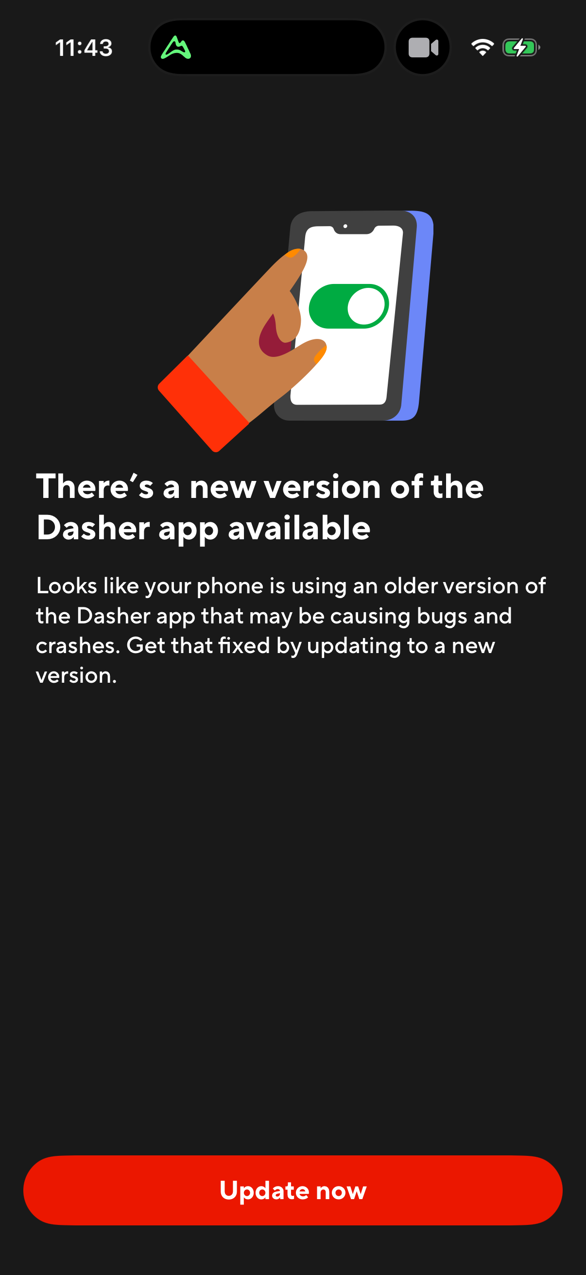 Step 1 of dasher Main_tabs