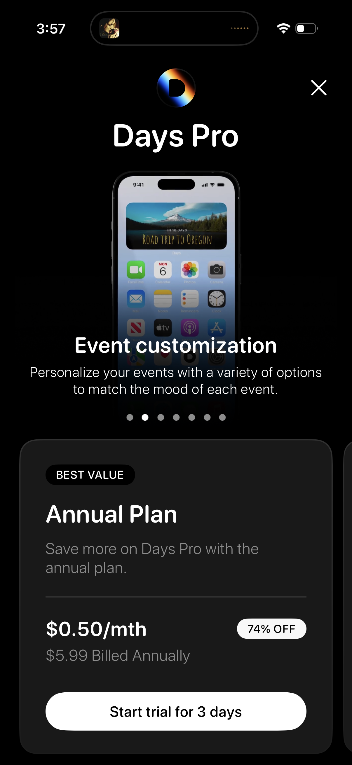 days view upgrade offer