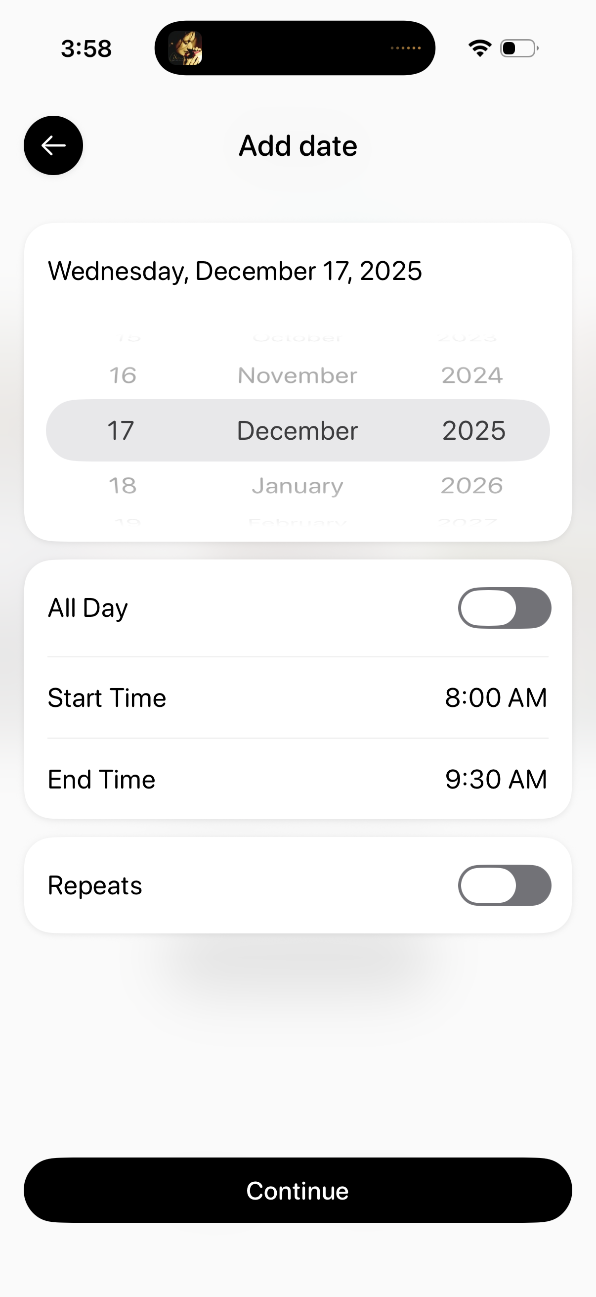 days add calendar event