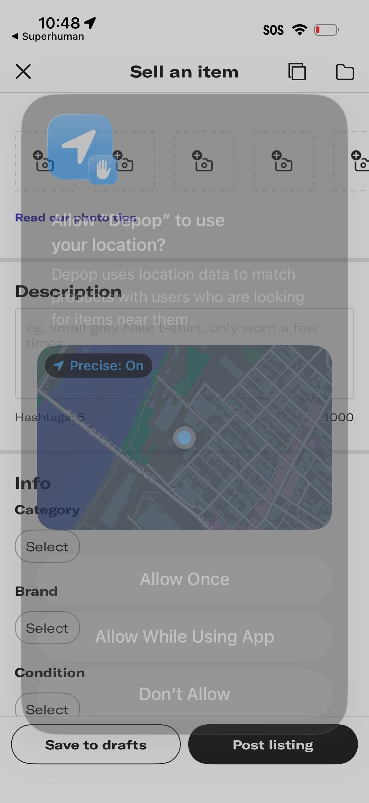 depop app screenshot 2