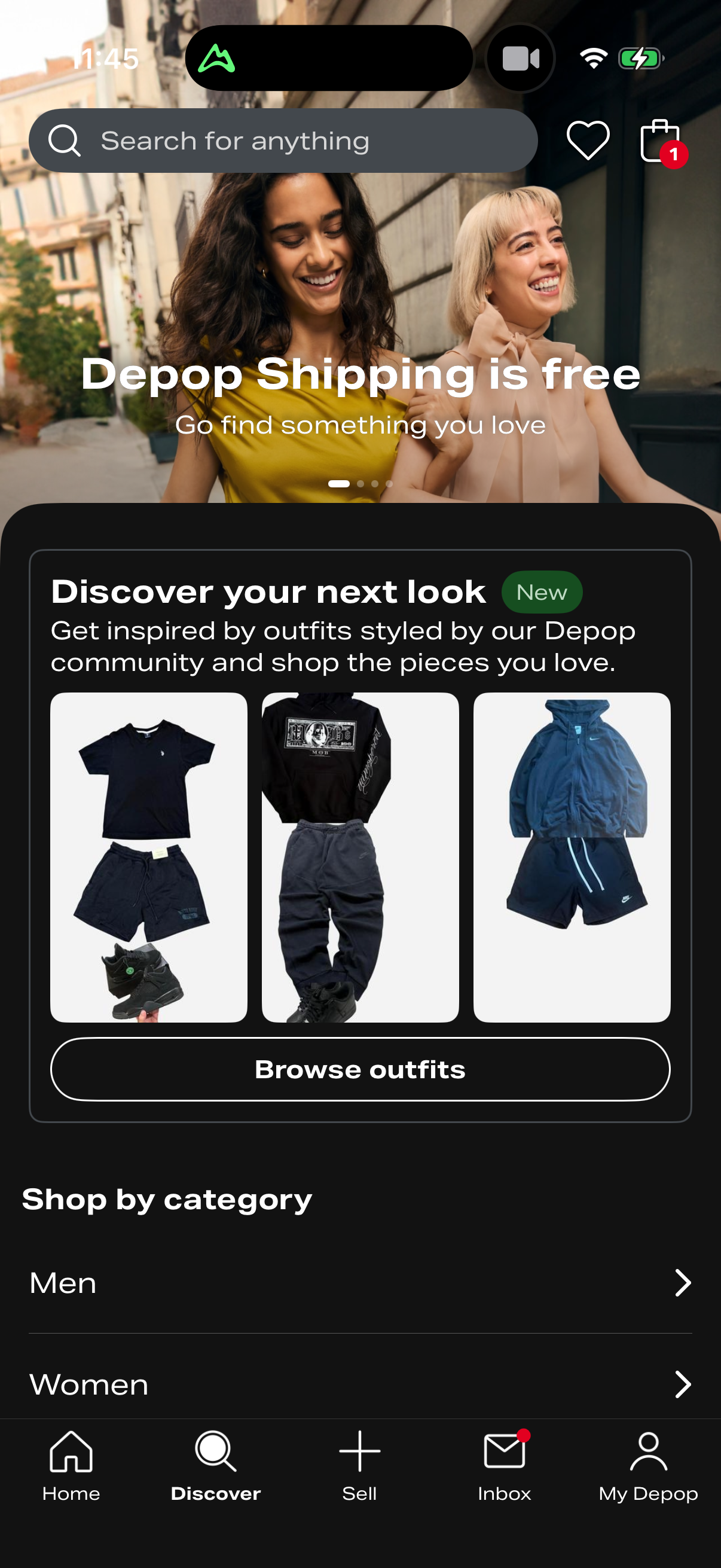 Step 2 of depop Main_tabs