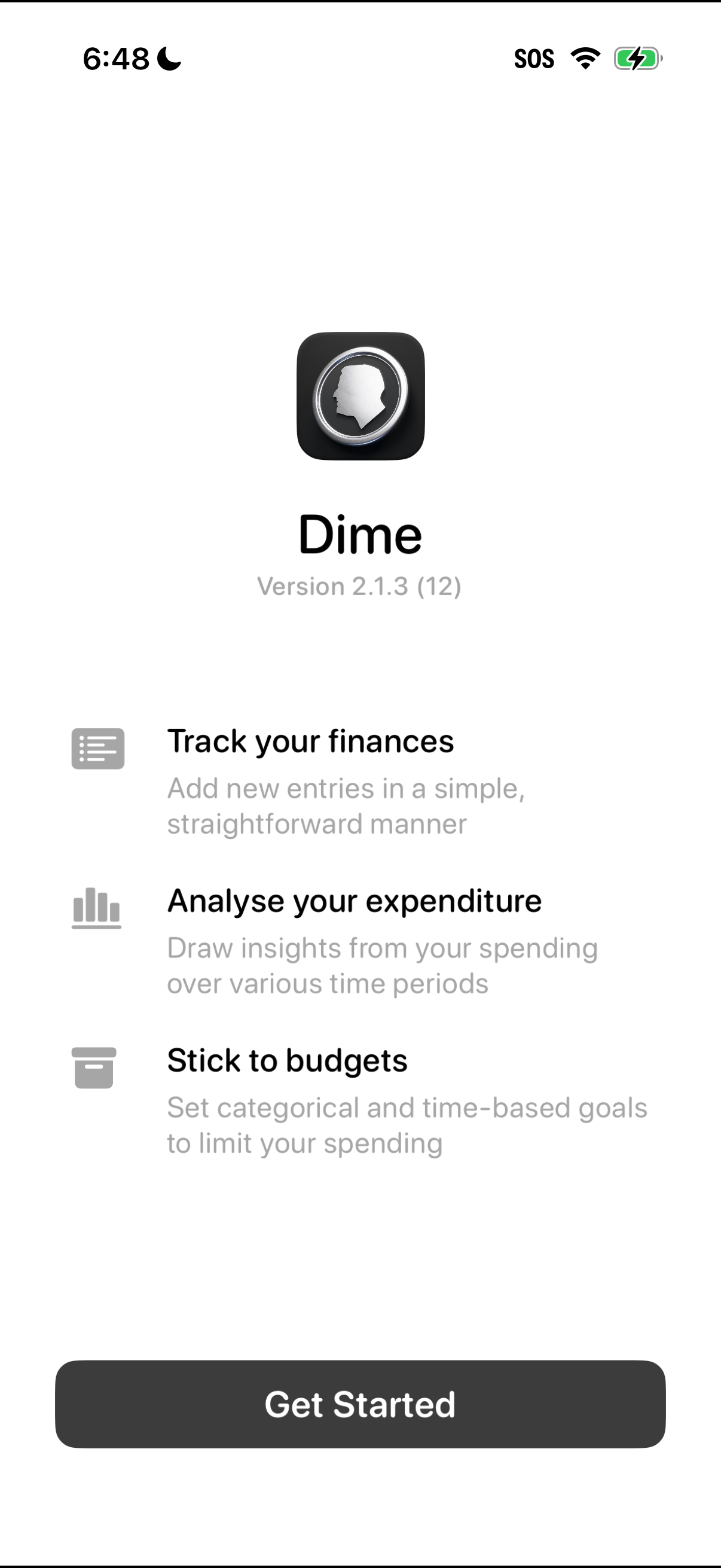 Step 1 of Dime Onboarding