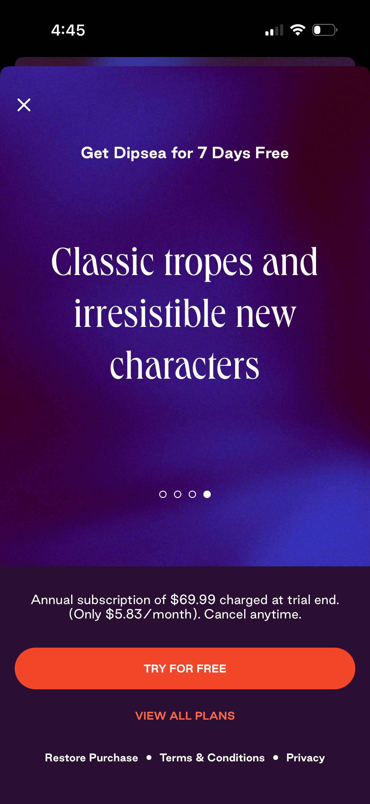 dipsea app screenshot 2