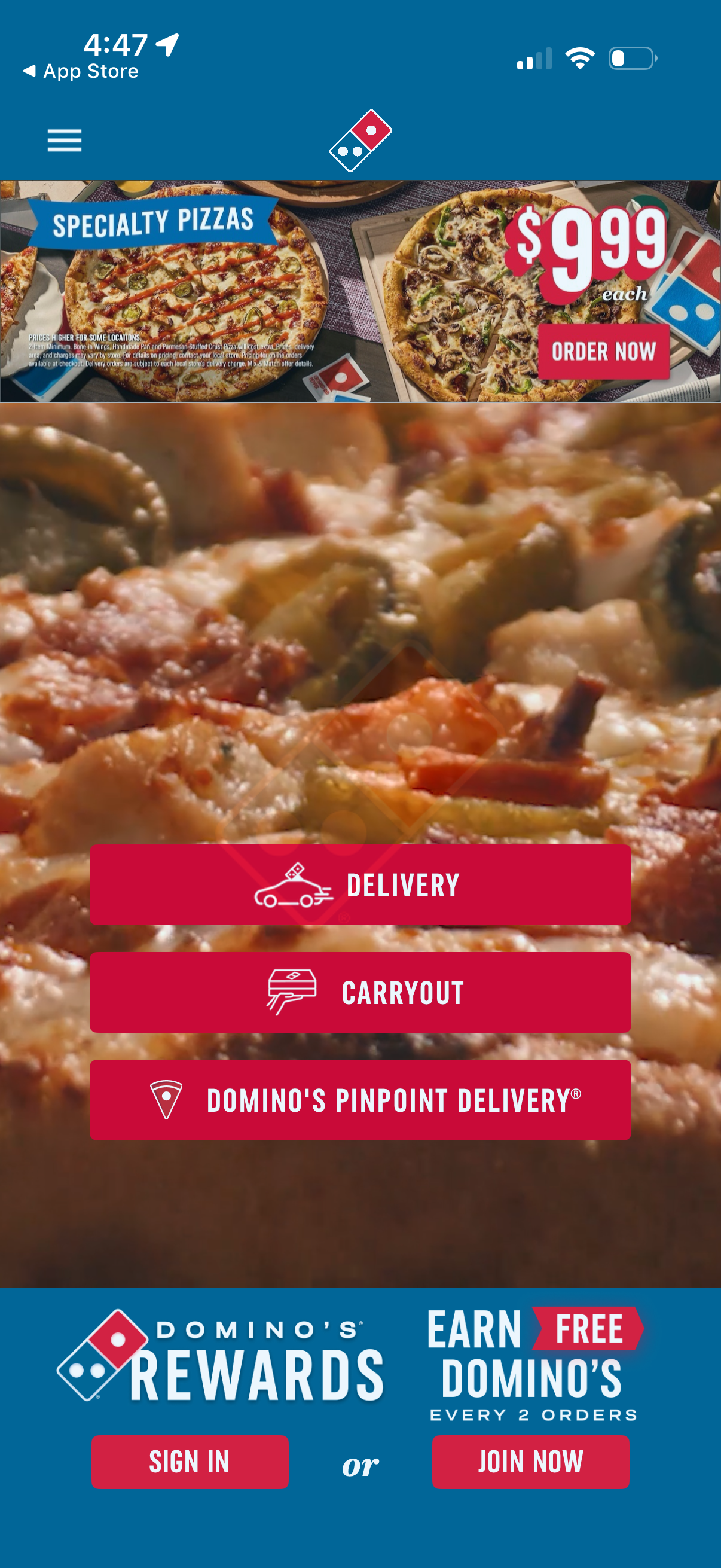 dominos app screenshot 3