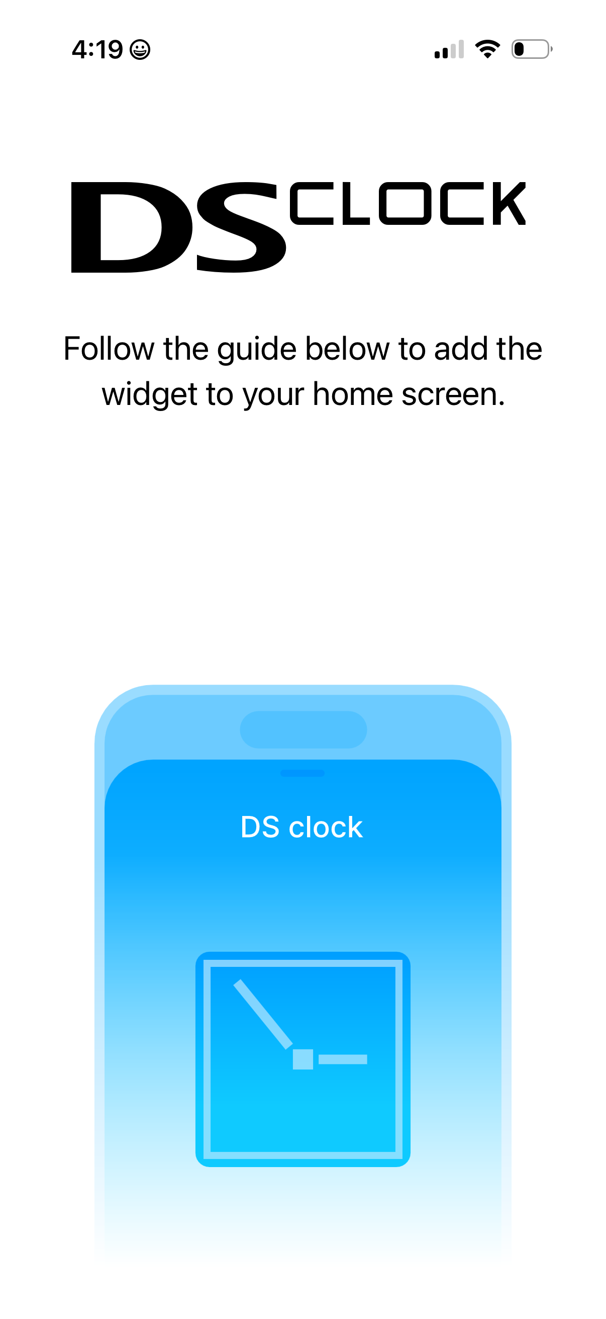 DS-clock app screenshot 2