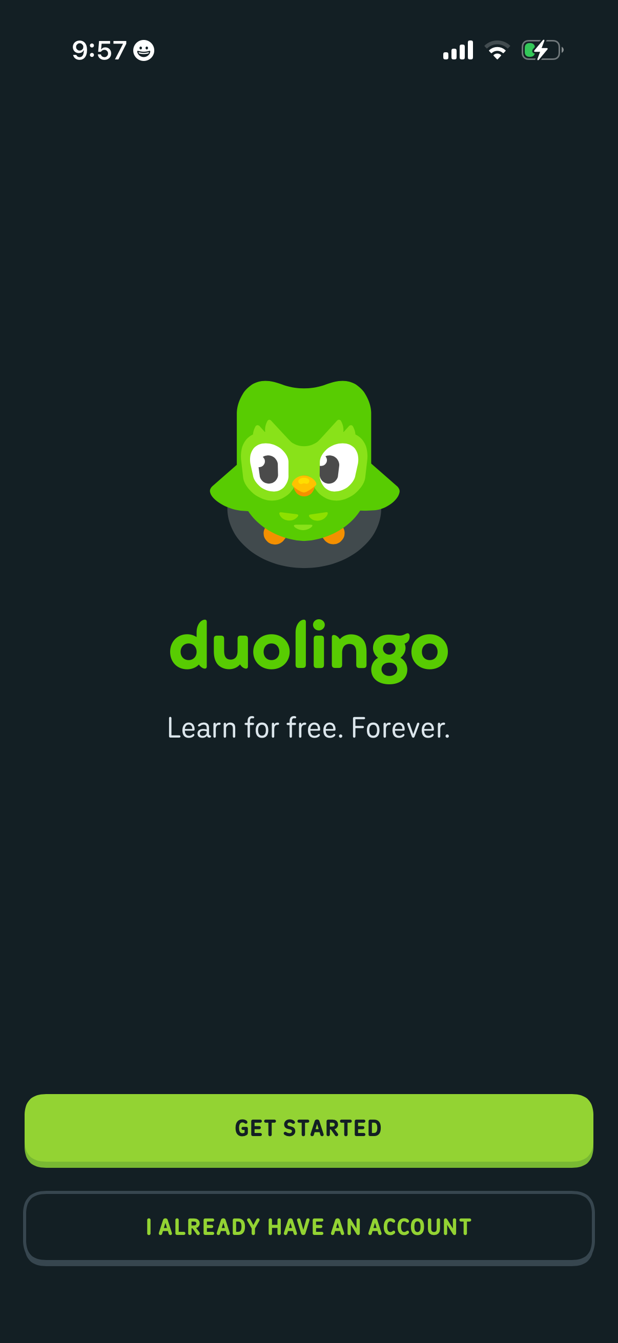Step 1 of Duolingo Onboarding