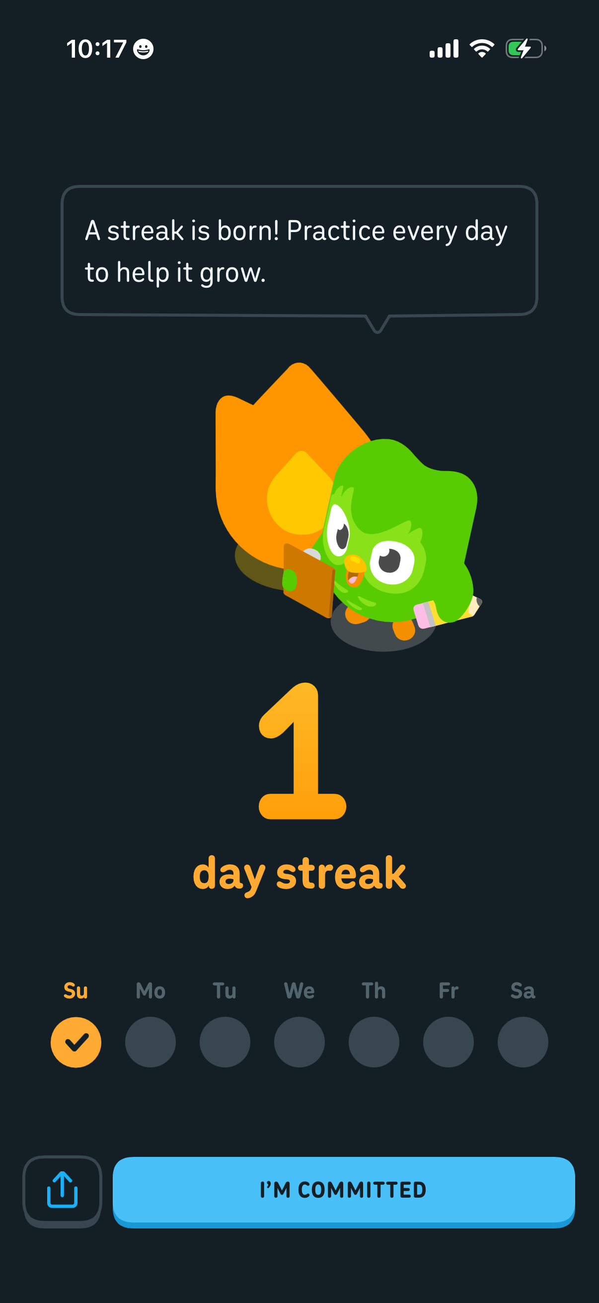 Step 4 of Duolingo Claim lesson rewards