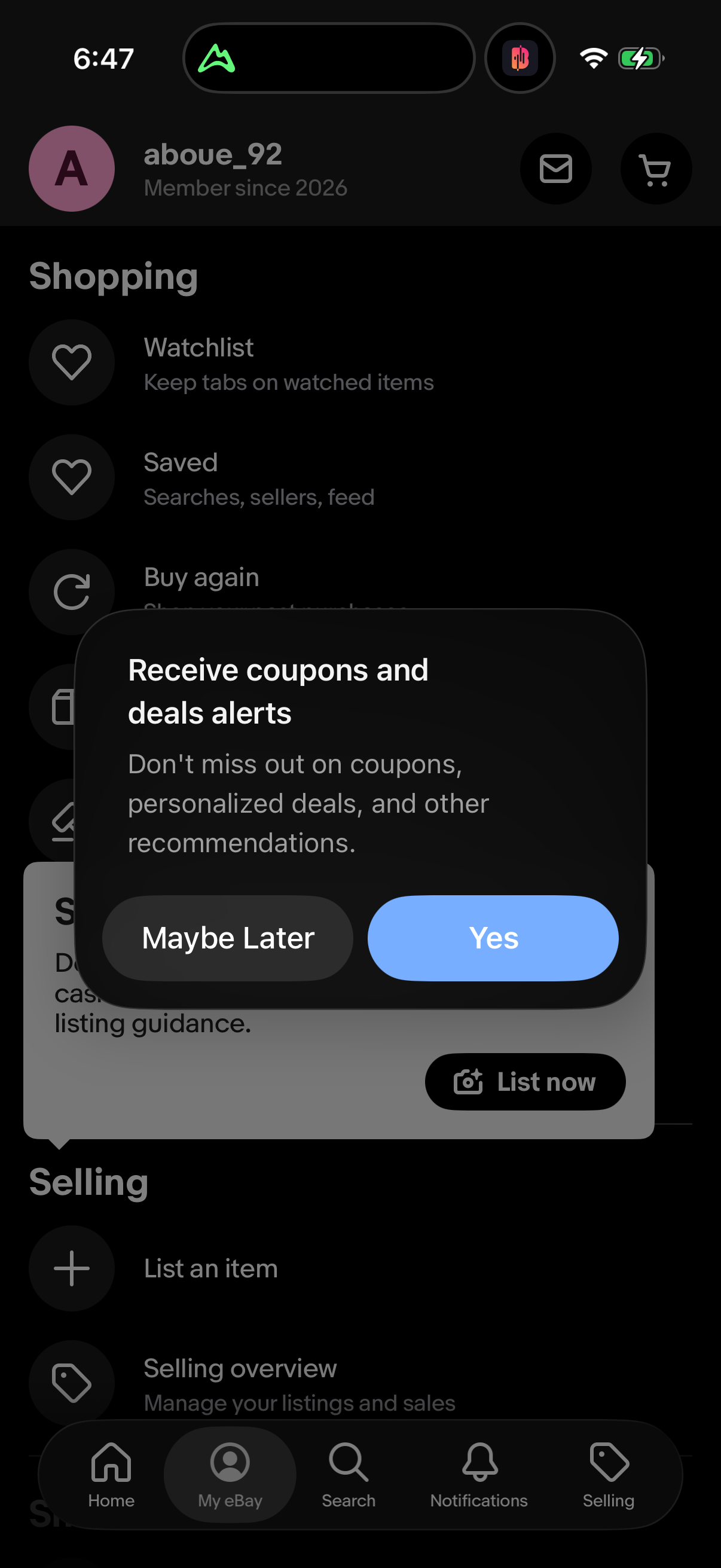 Step 5 of ebay Main_tabs