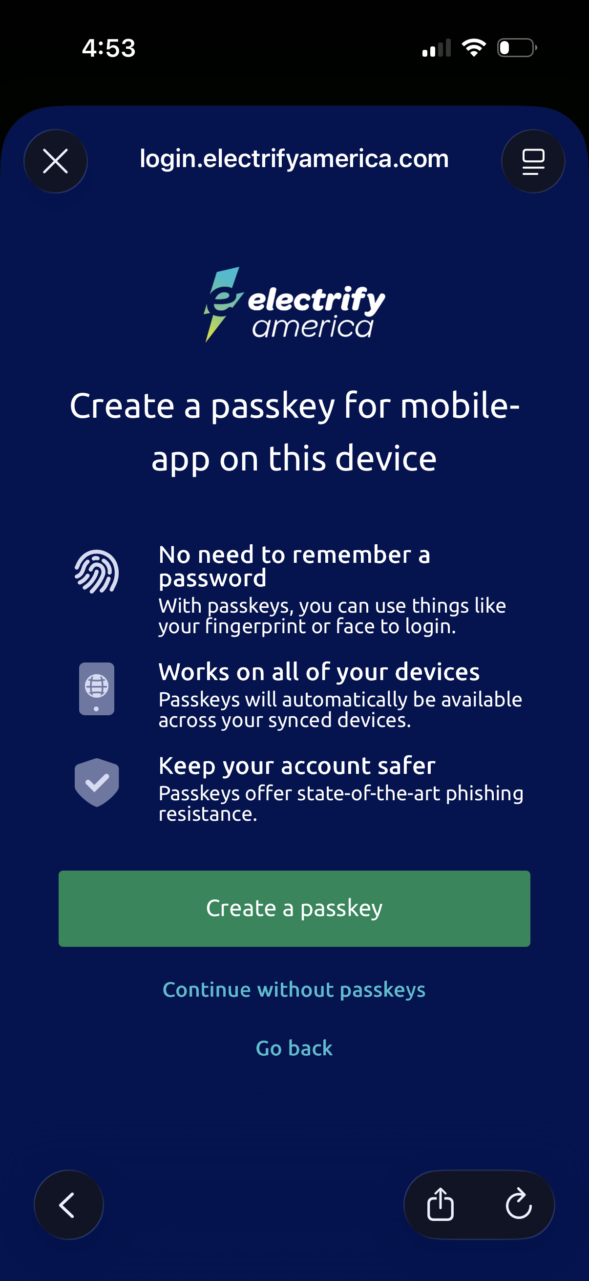 electrify-america app screenshot 8