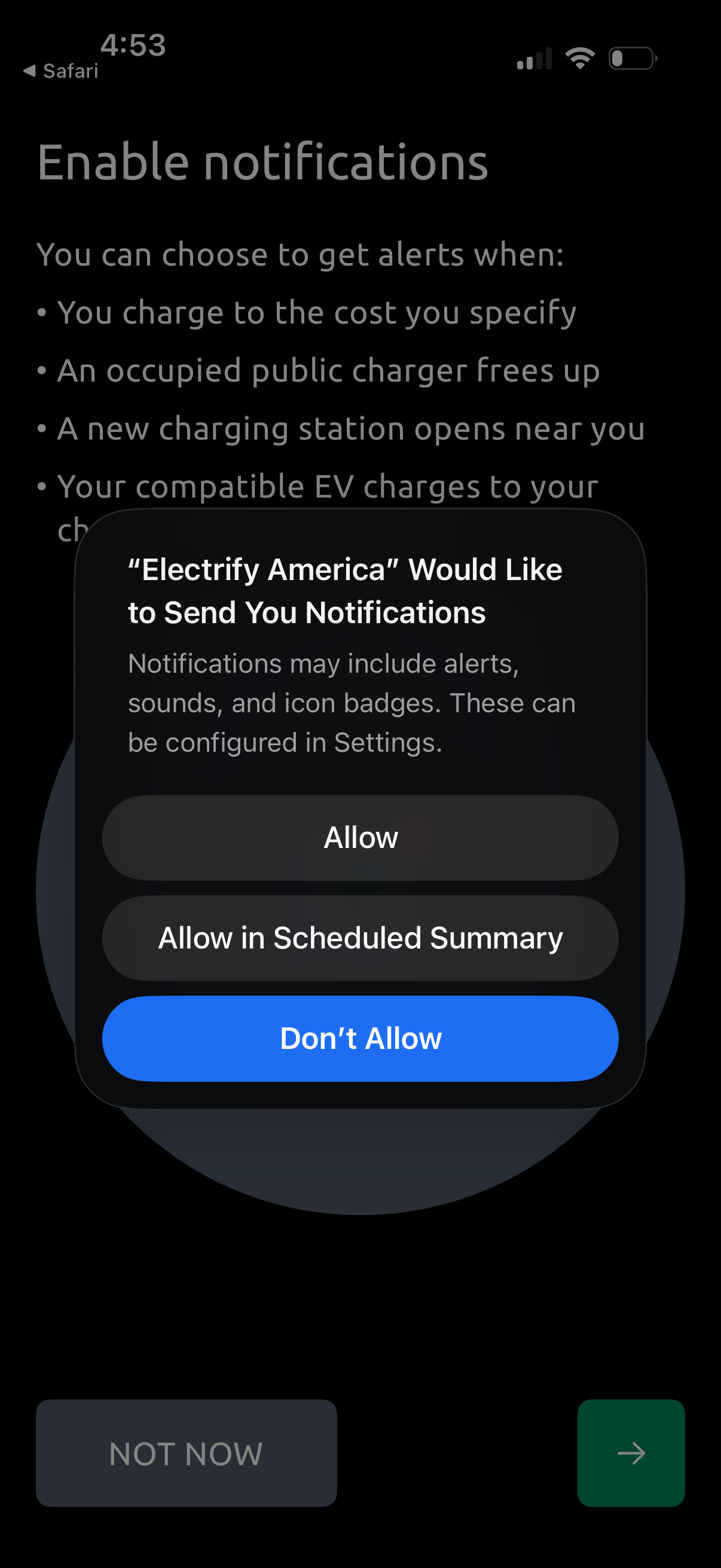 electrify-america app screenshot 3