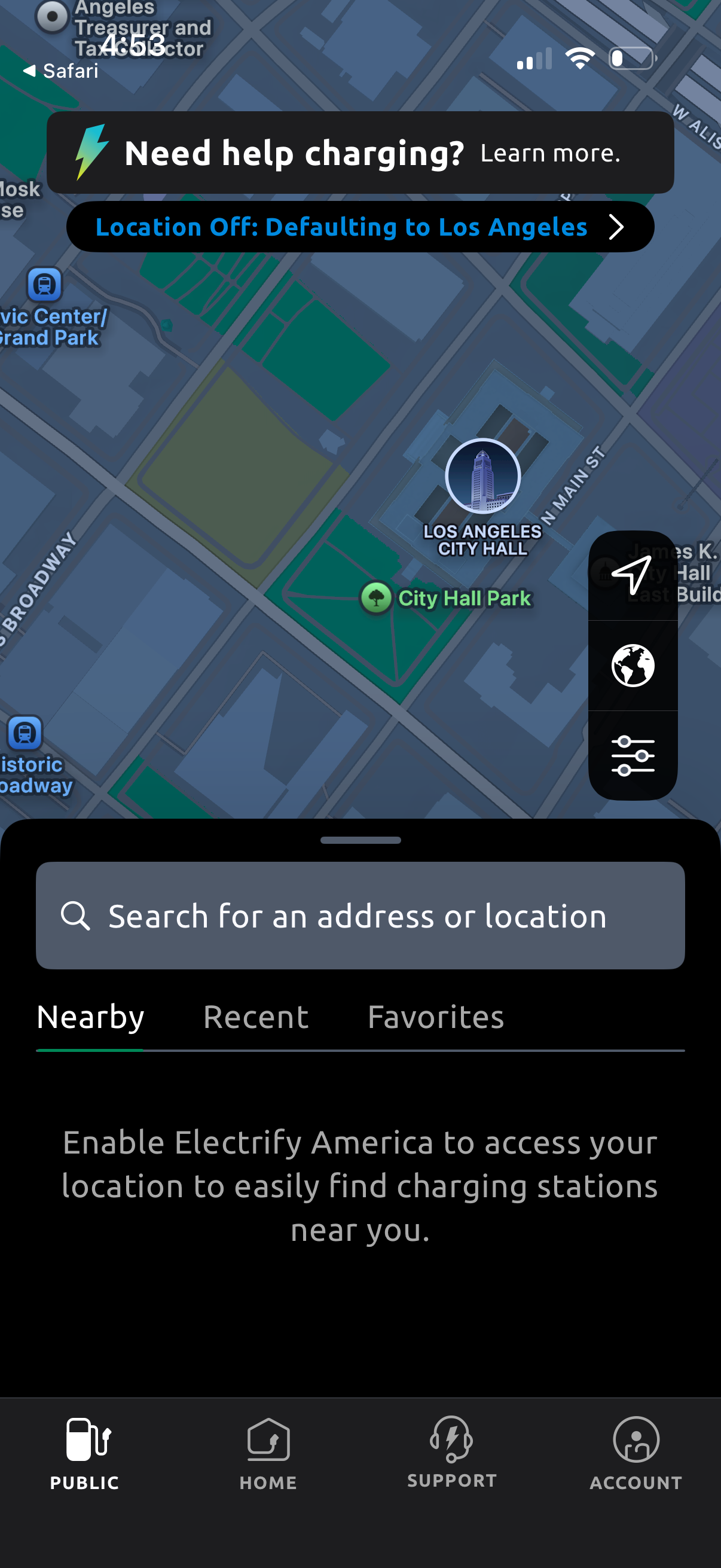 electrify-america app screenshot 1