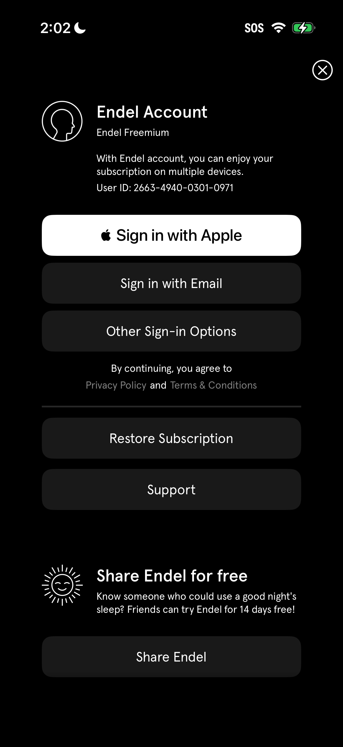 endel screen