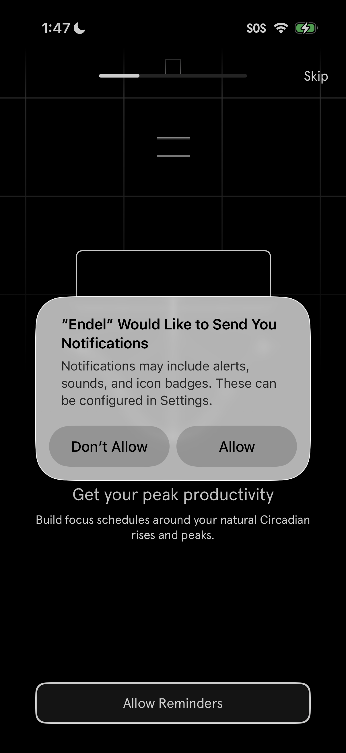 Step 2 of Endel Notifications Opt-in