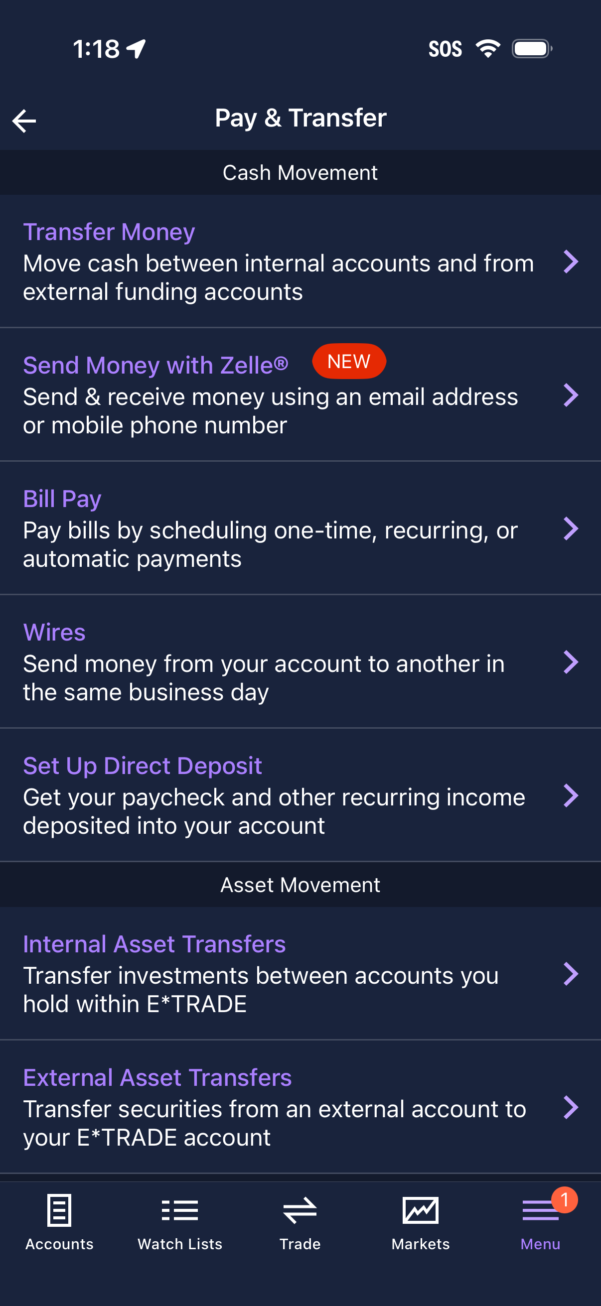 etrade app screenshot 10