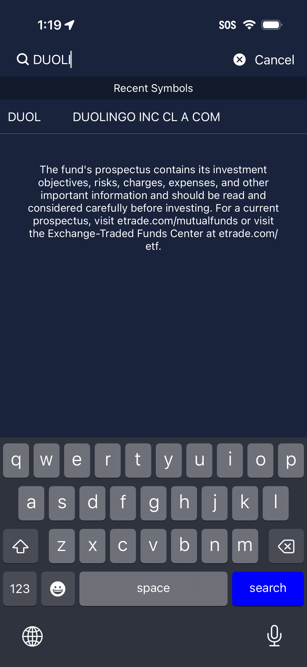 etrade app screenshot 7