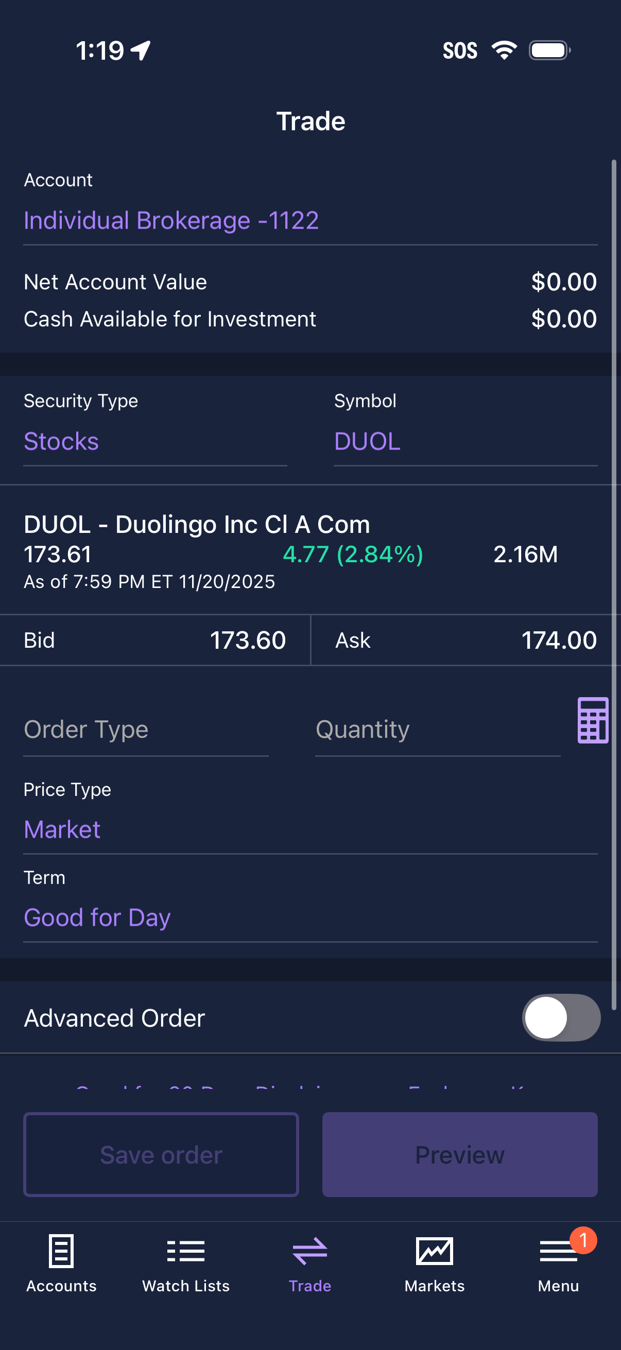 etrade app screenshot 6