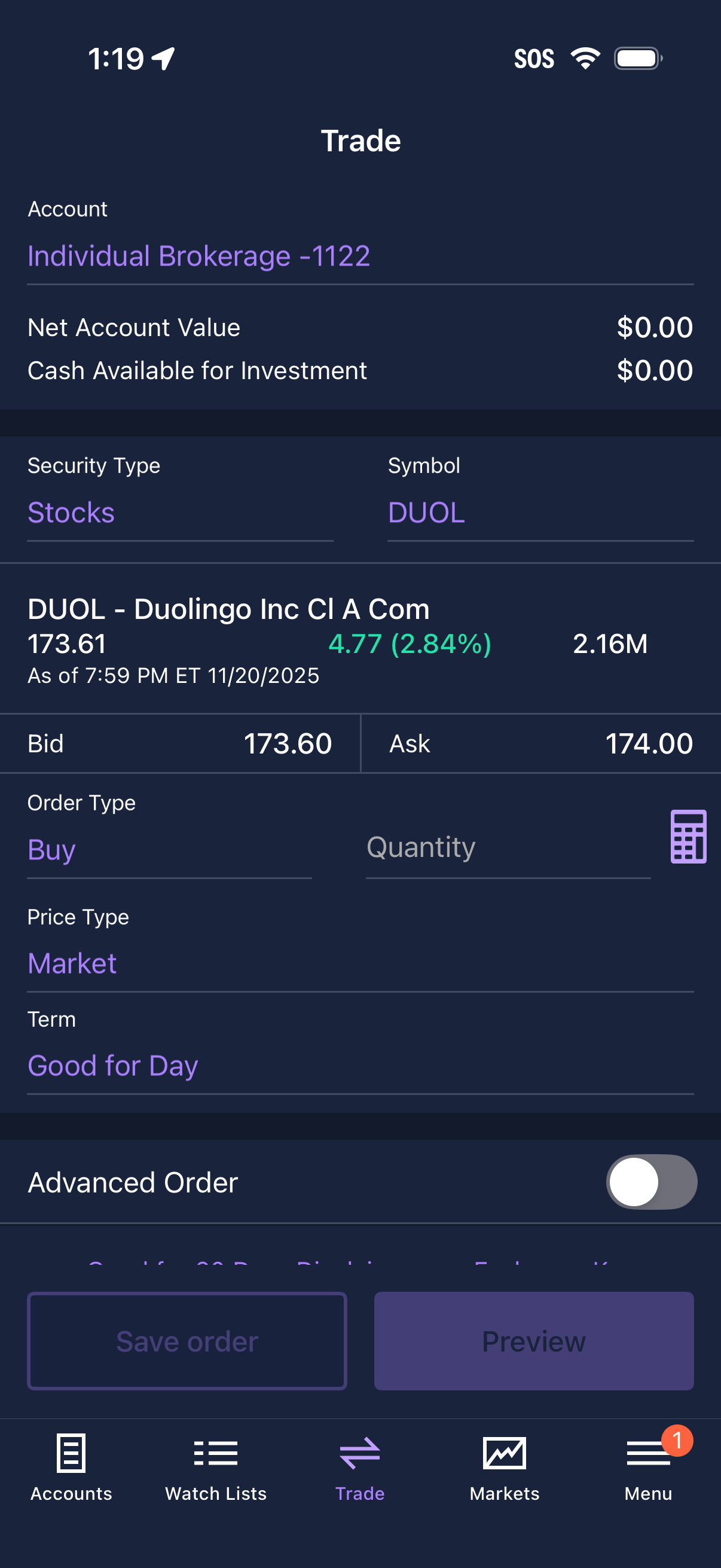 etrade app screenshot 4