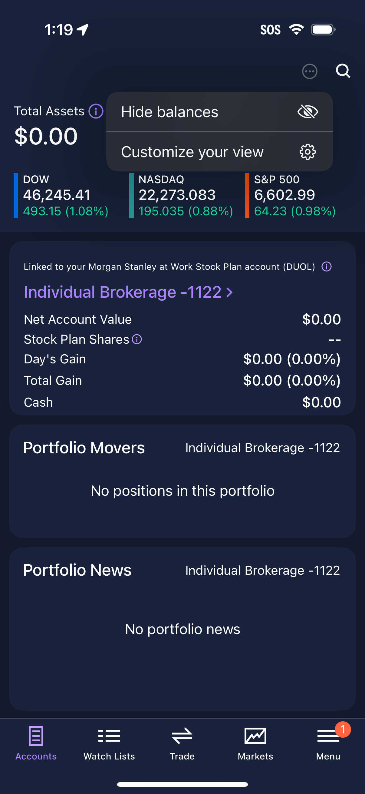 etrade app screenshot 2