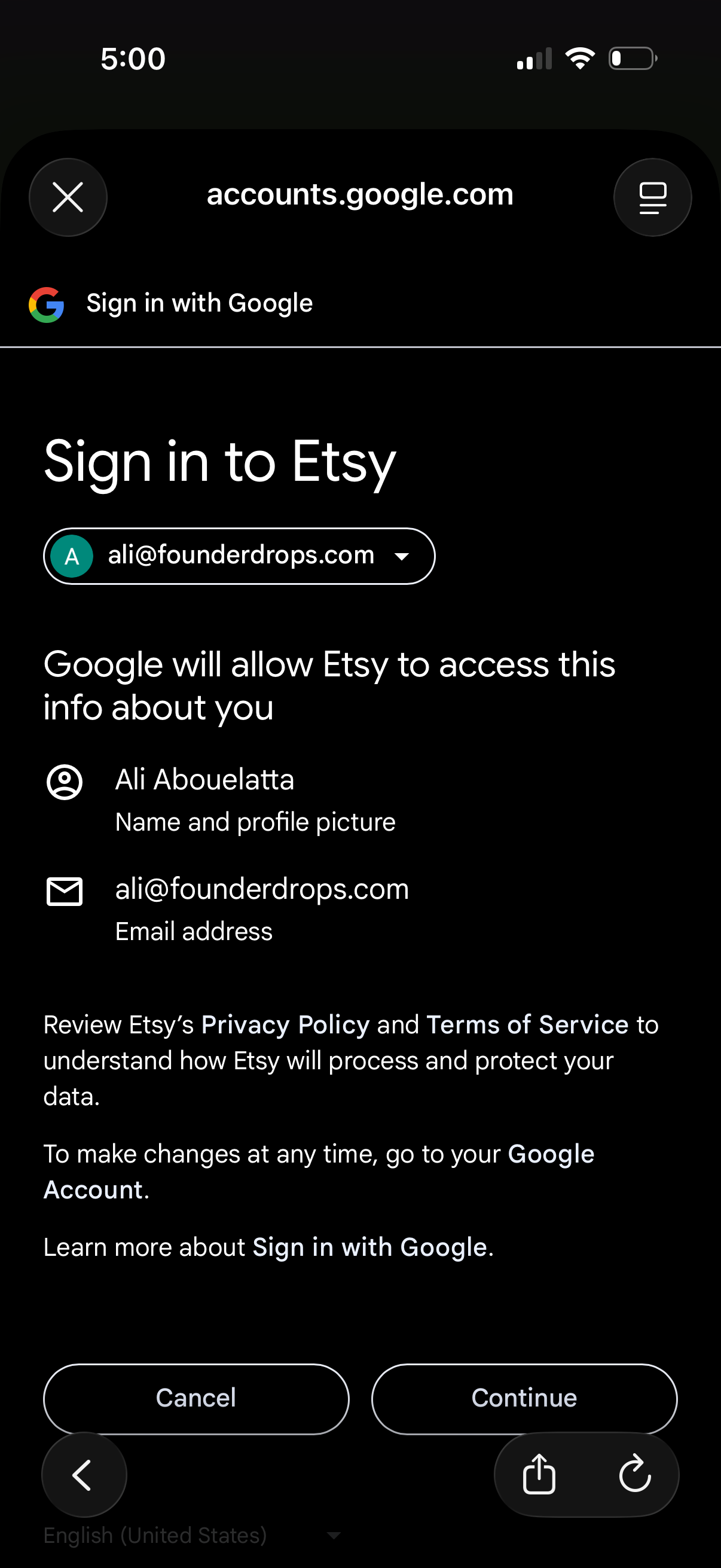 etsy app screenshot 2