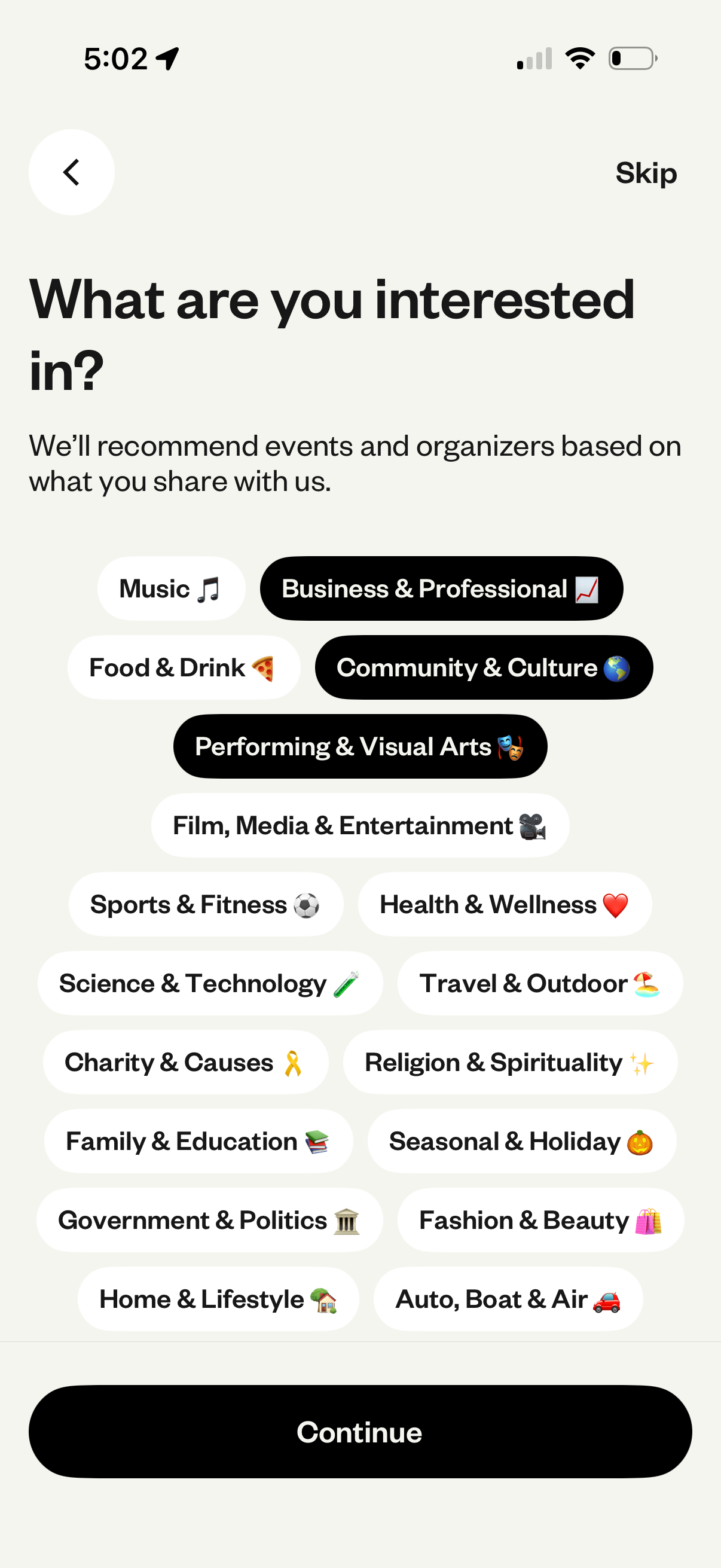 eventbrite app screenshot 3