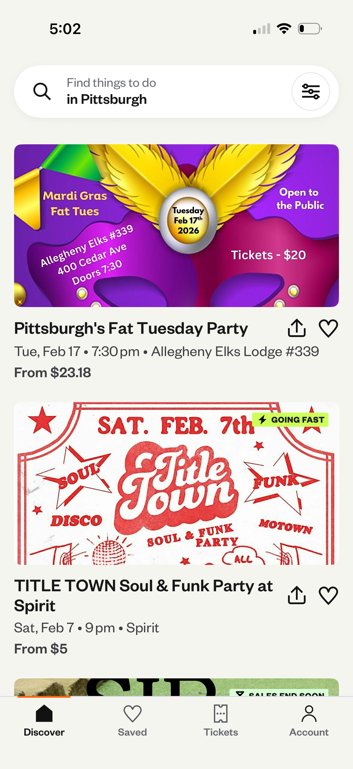 eventbrite app screenshot 1
