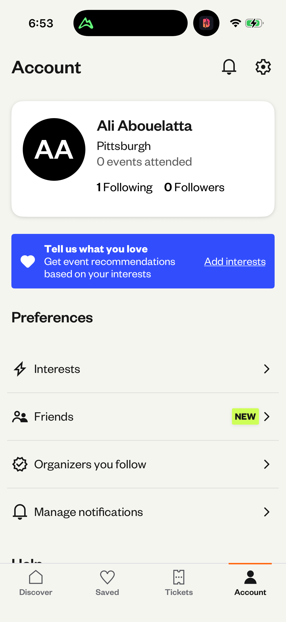 eventbrite screen