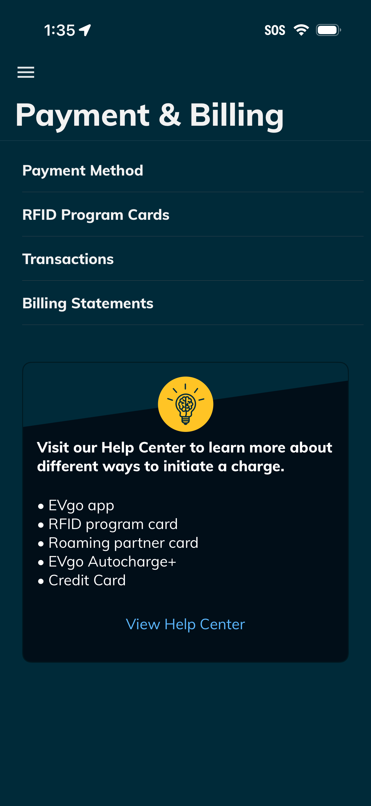 EVgo app screenshot 13