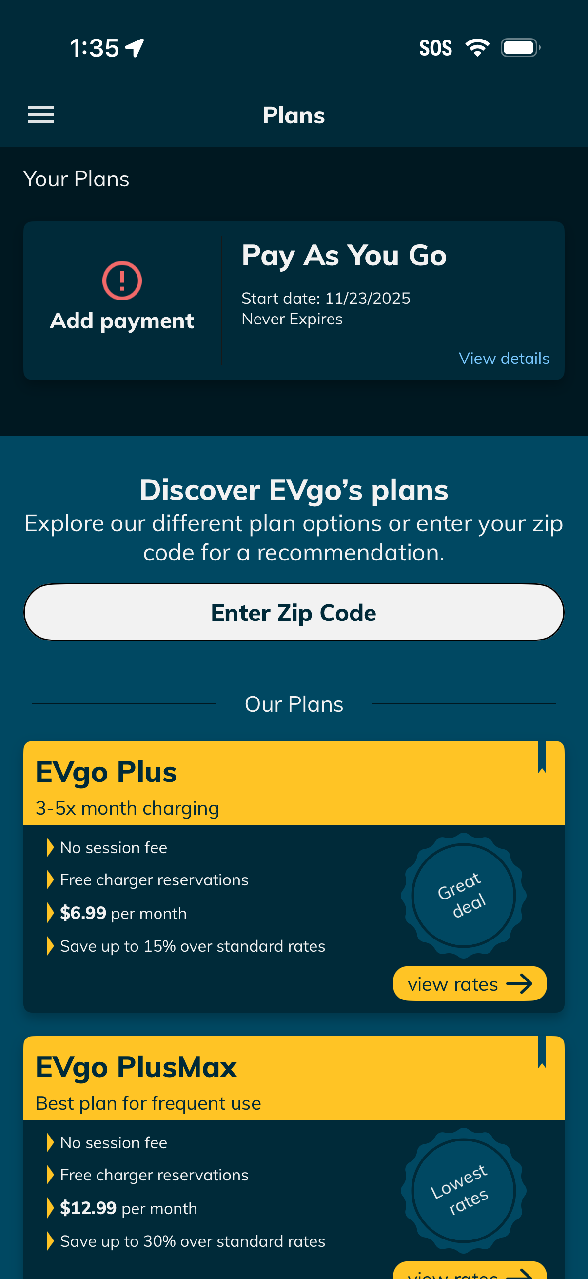 EVgo app screenshot 11