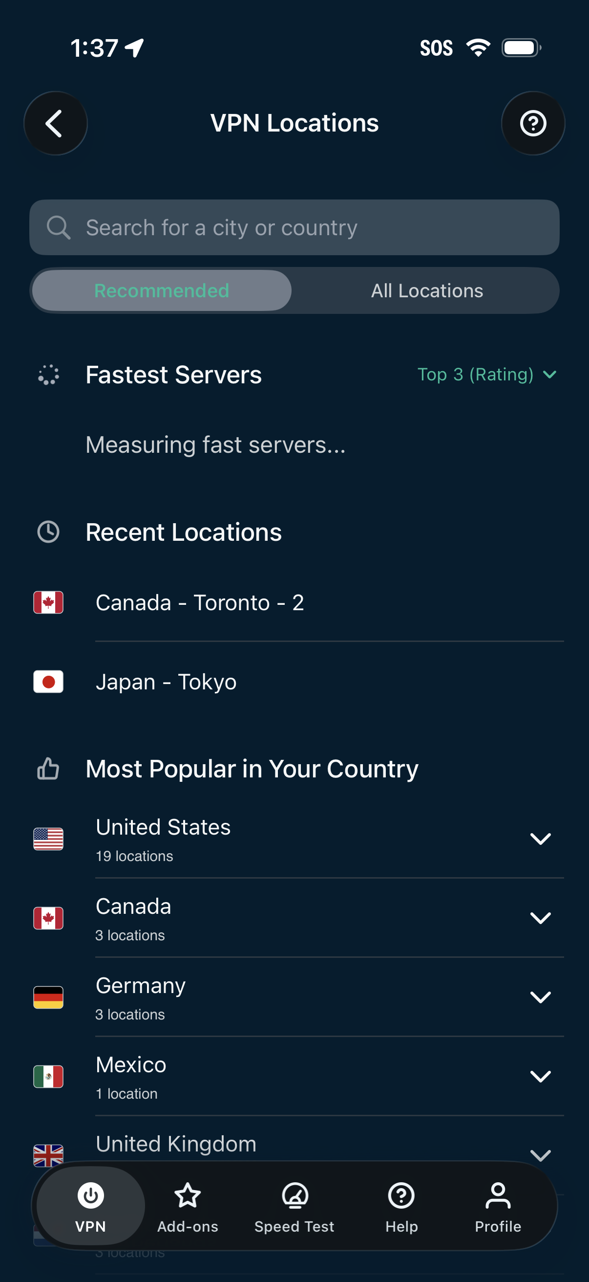 expressVPN change vpn location