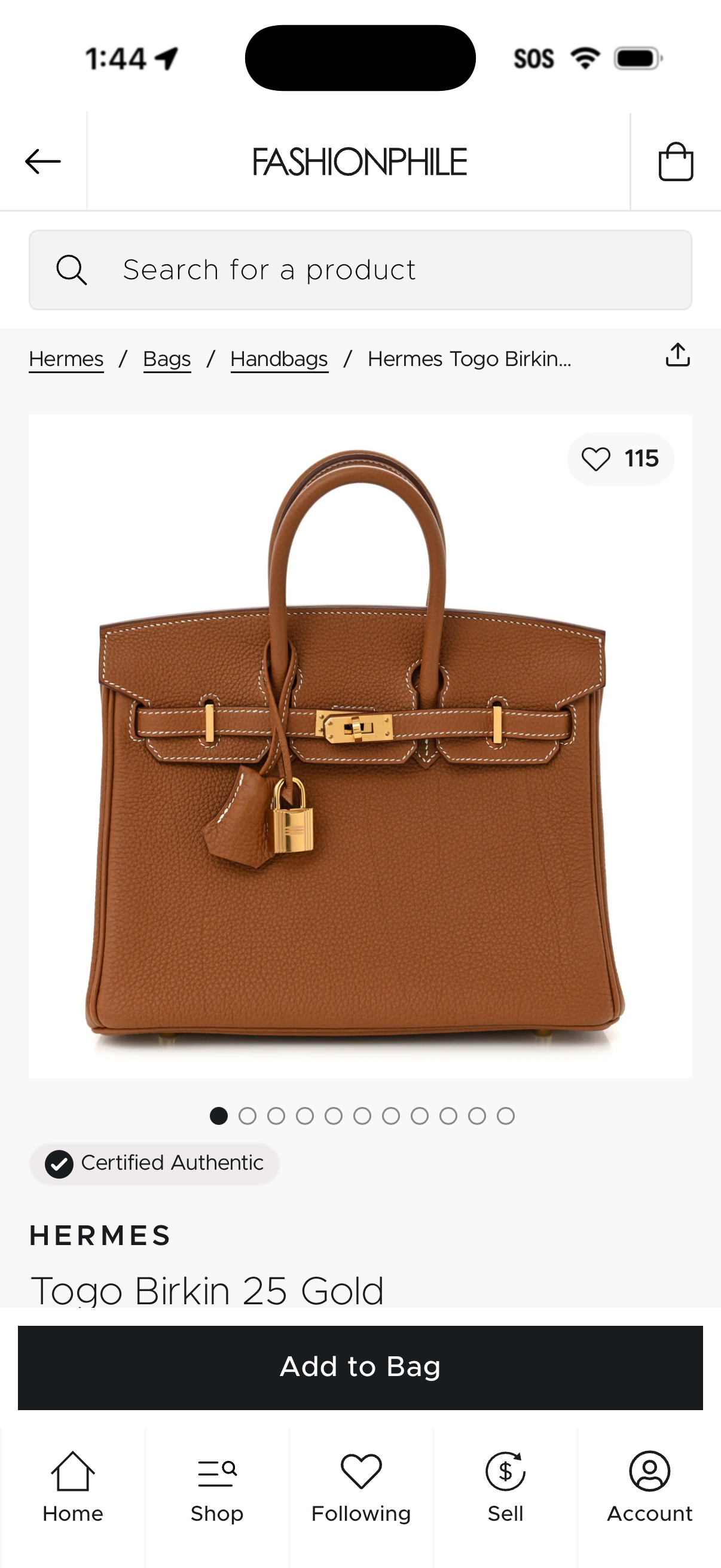 fashionphile app screenshot 10