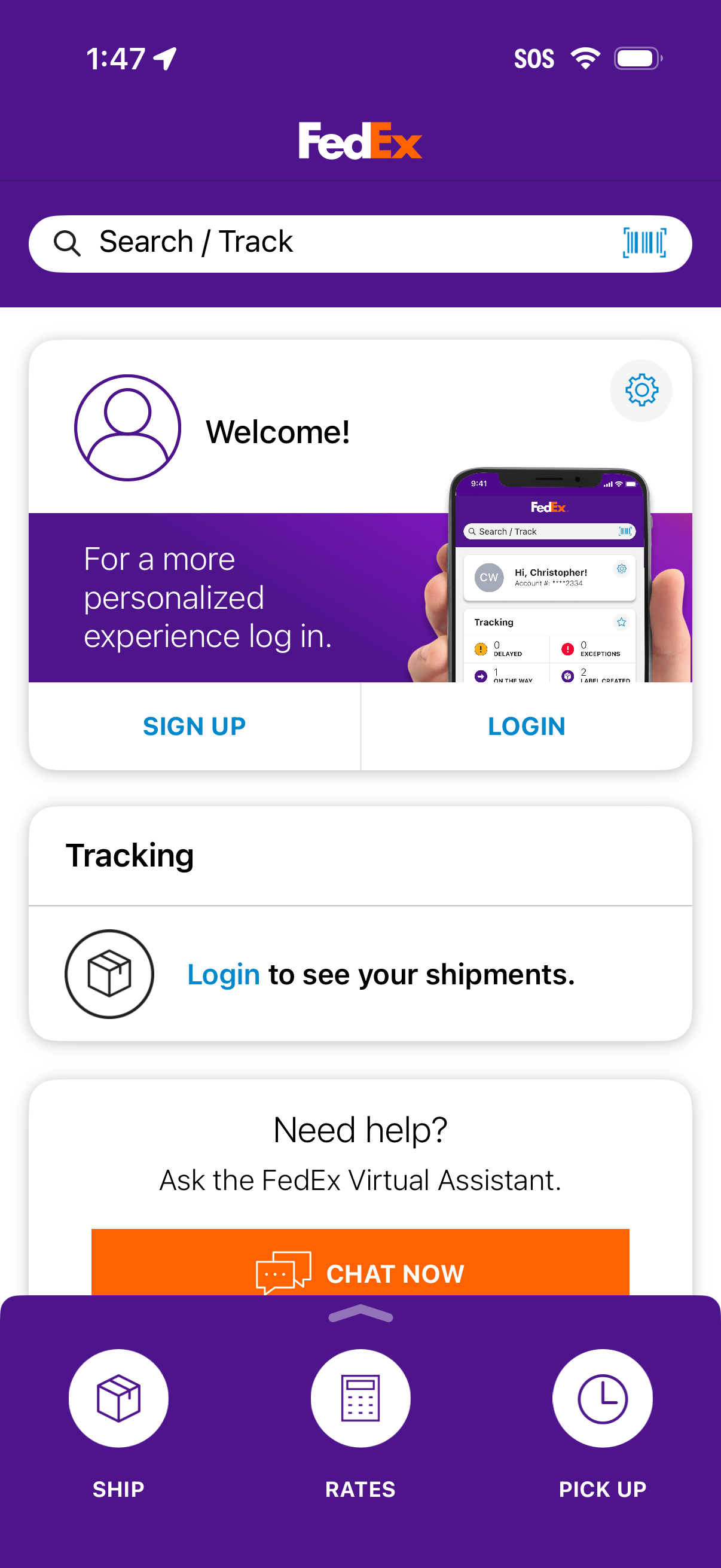 fedex app screenshot 16