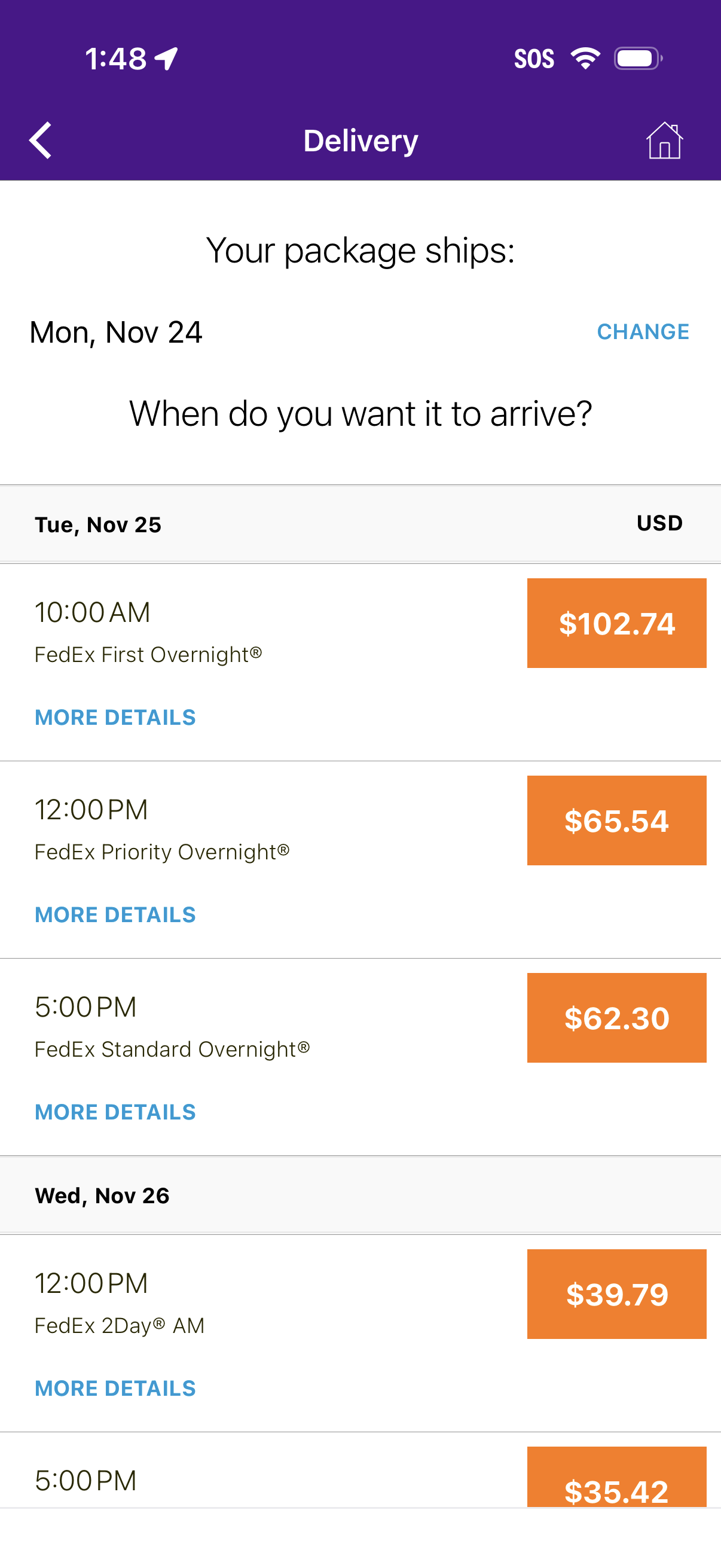 fedex app screenshot 2