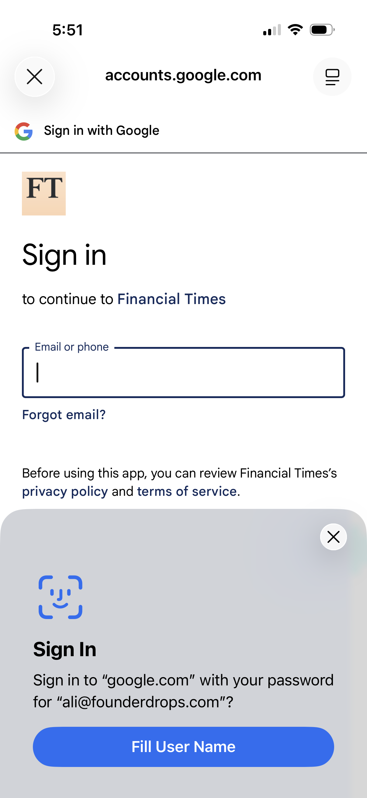 financial-times app screenshot 2